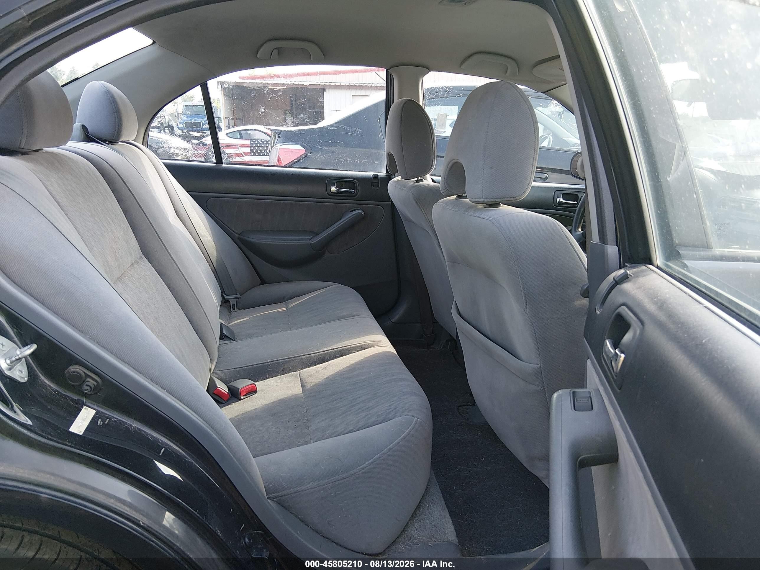 2003 Honda Civic Lx Black vin: 1HGES16583L021417