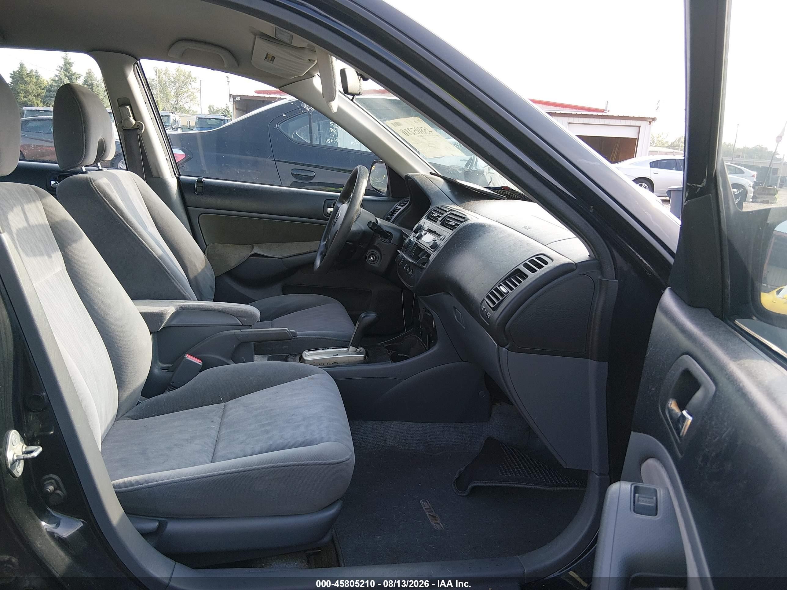 2003 Honda Civic Lx Black vin: 1HGES16583L021417