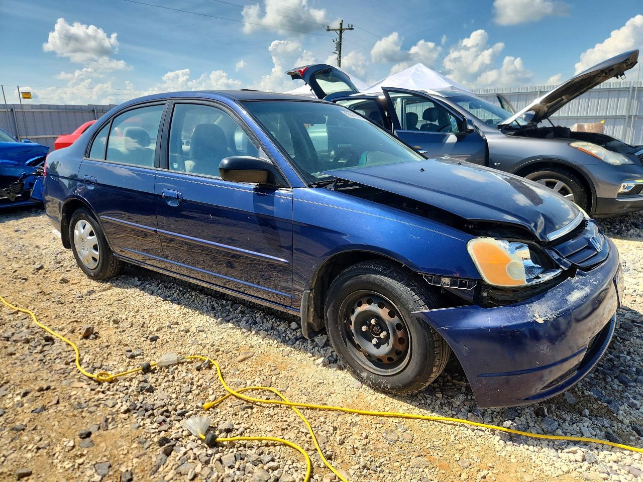 2003 Honda Civic 2d Coupe Синий vin: 1HGES16583L031851