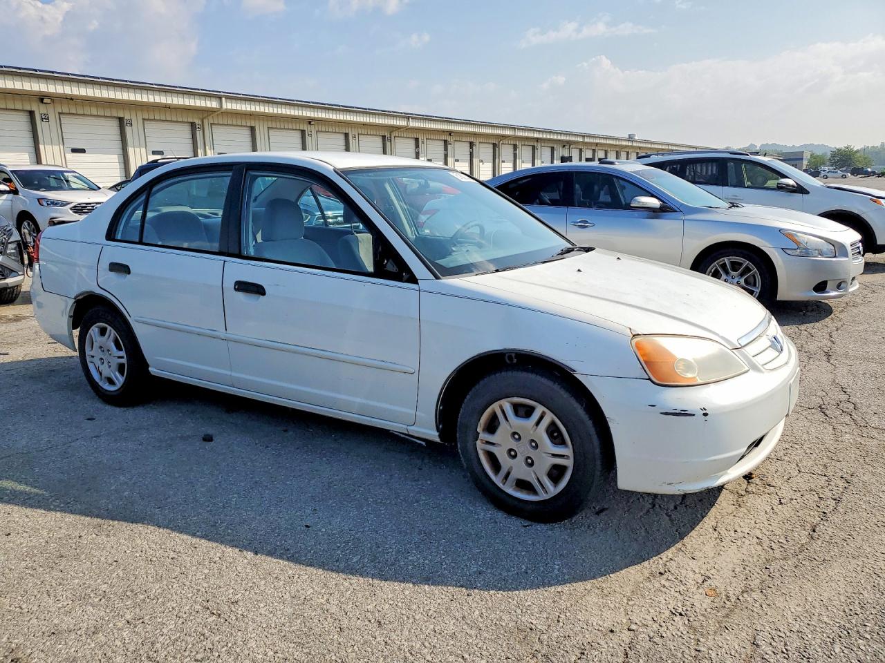 2001 Honda Civic Lx White vin: 1HGES16591L018085