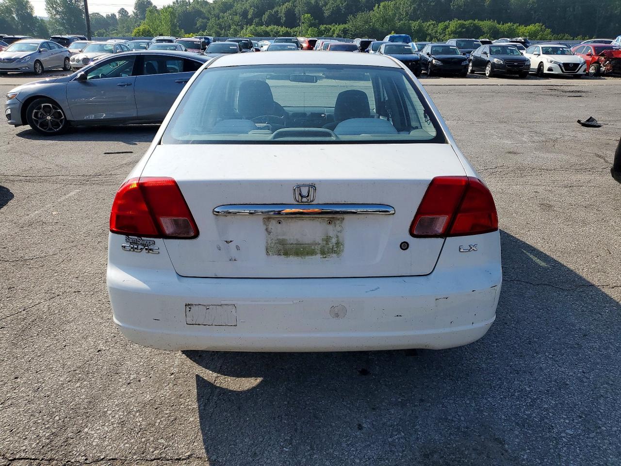2001 Honda Civic Lx White vin: 1HGES16591L018085