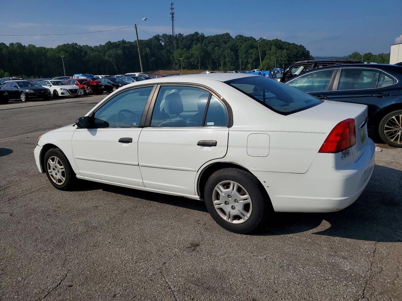 2001 Honda Civic Lx White vin: 1HGES16591L018085