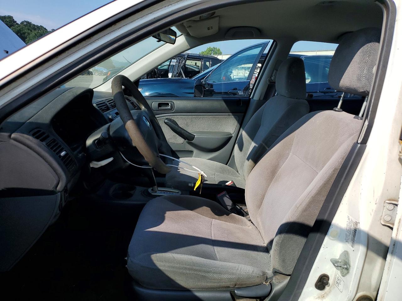 2001 Honda Civic Lx White vin: 1HGES16591L018085