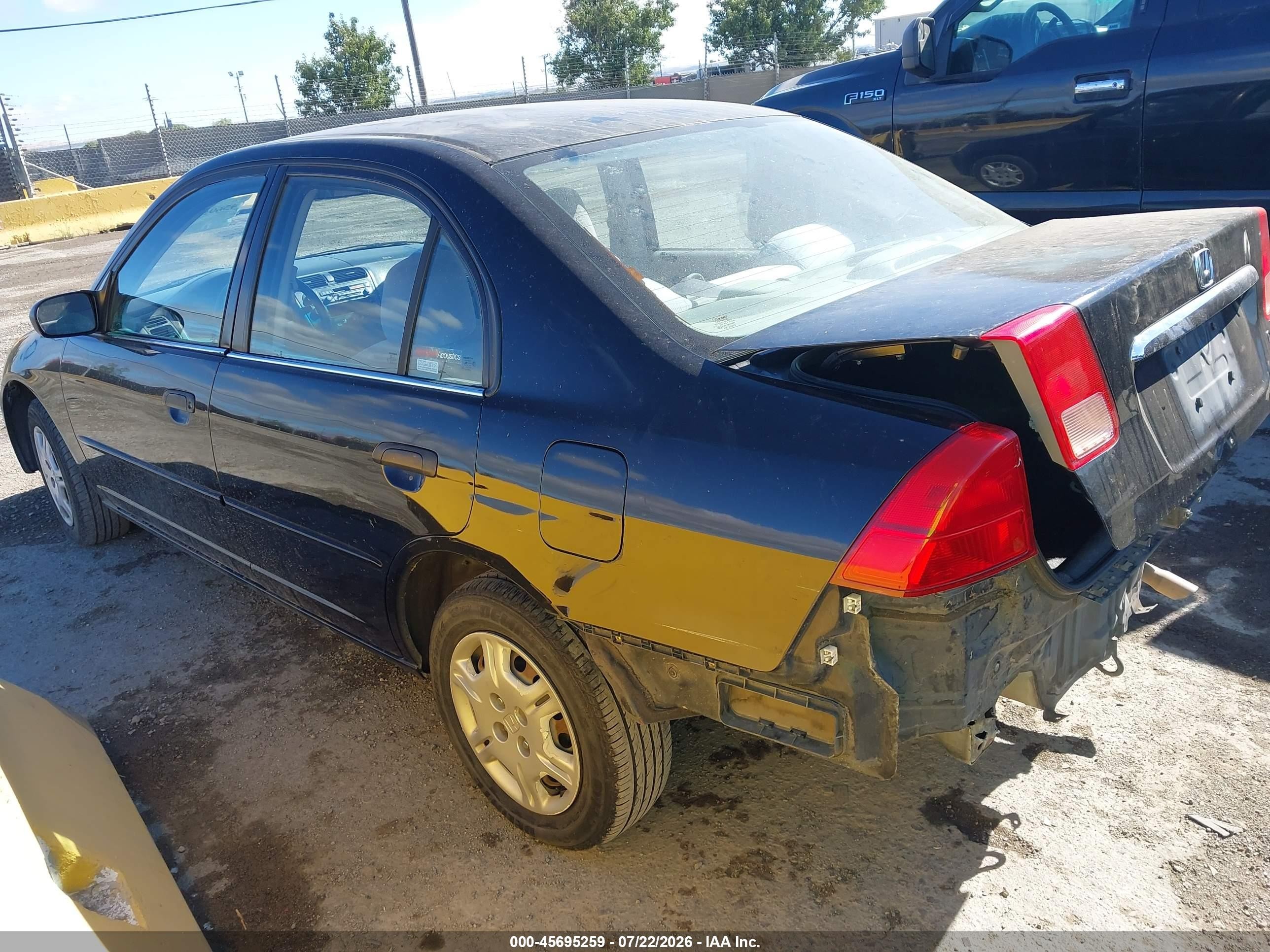 2001 Honda Civic Lx Black vin: 1HGES16591L025912