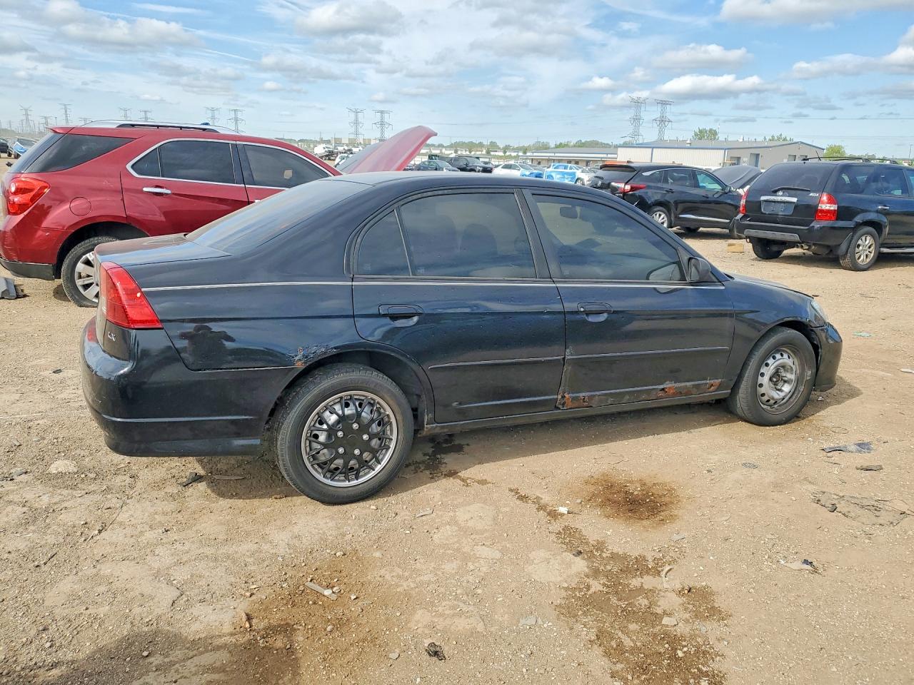 2004 Honda Civic Lx Black vin: 1HGES16594L015093