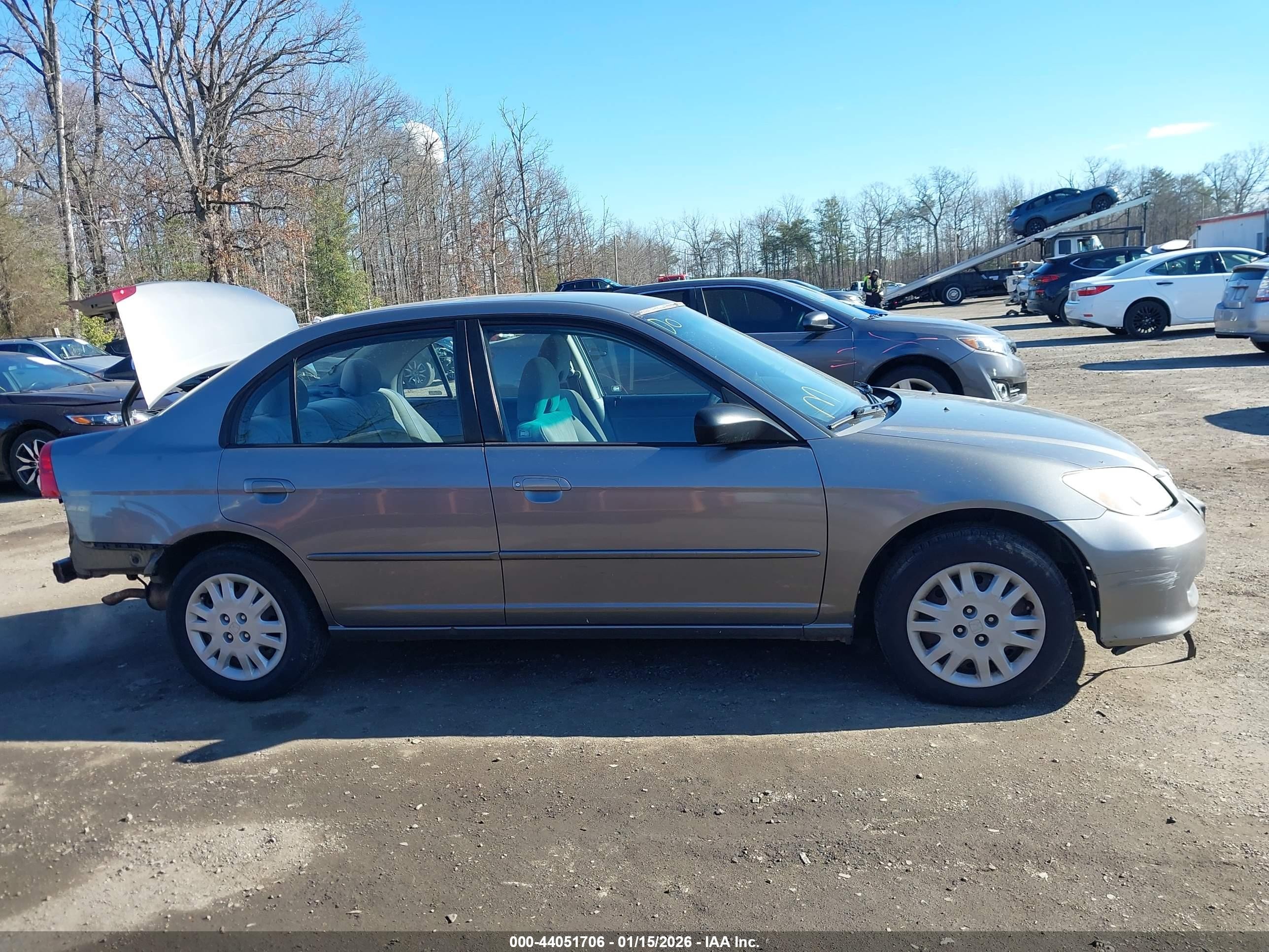 2004 Honda Civic Lx Серый vin: 1HGES16594L021928