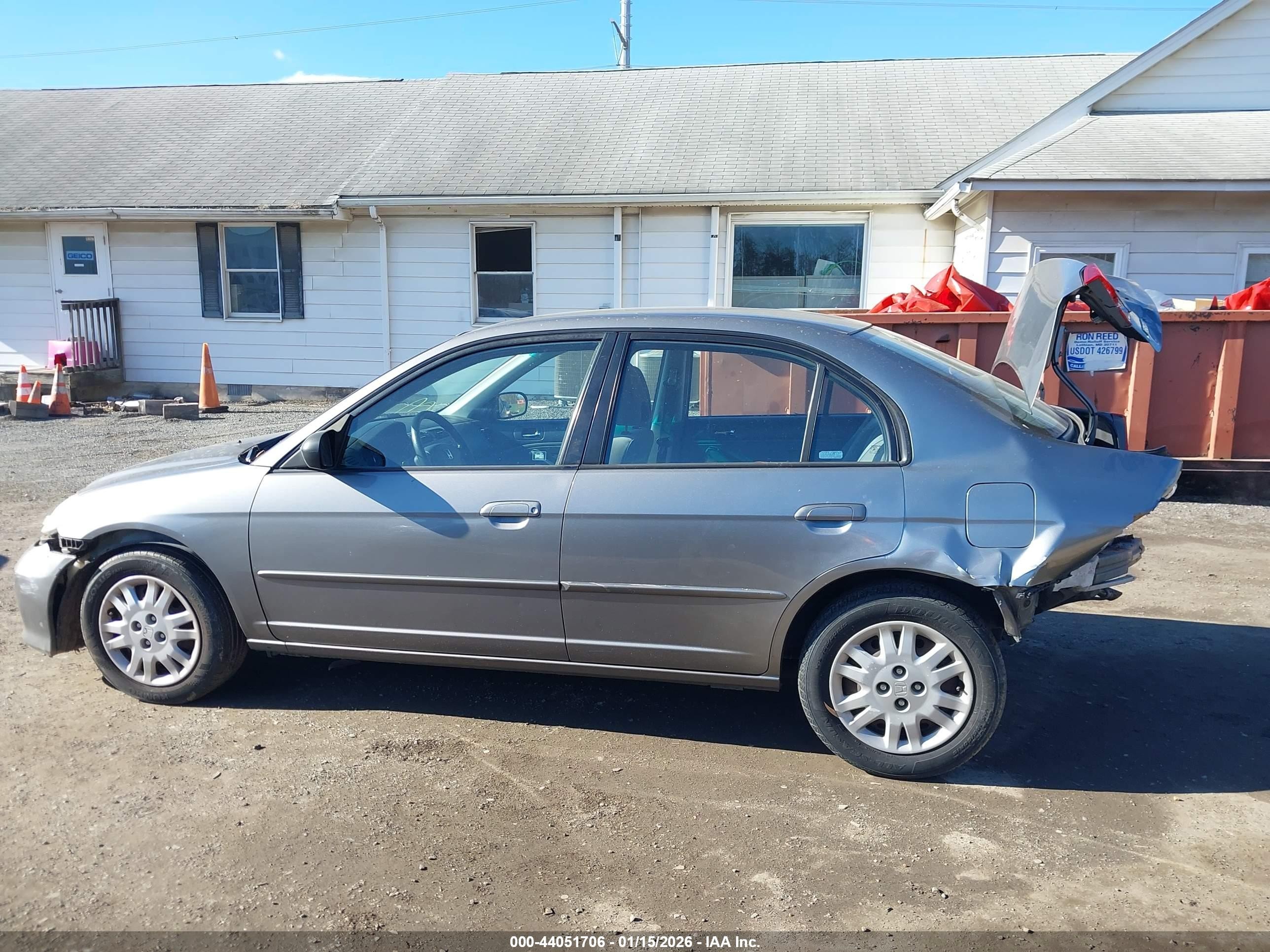 2004 Honda Civic Lx Серый vin: 1HGES16594L021928