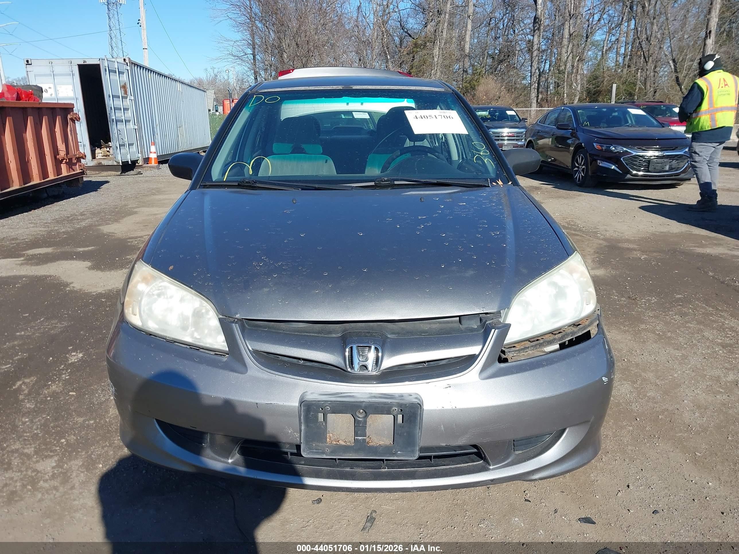 2004 Honda Civic Lx Серый vin: 1HGES16594L021928