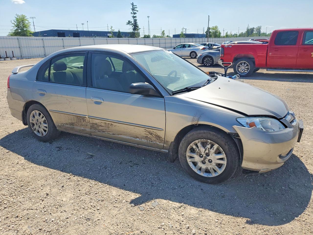 2004 Honda Civic Lx Silver vin: 1HGES16594L023906