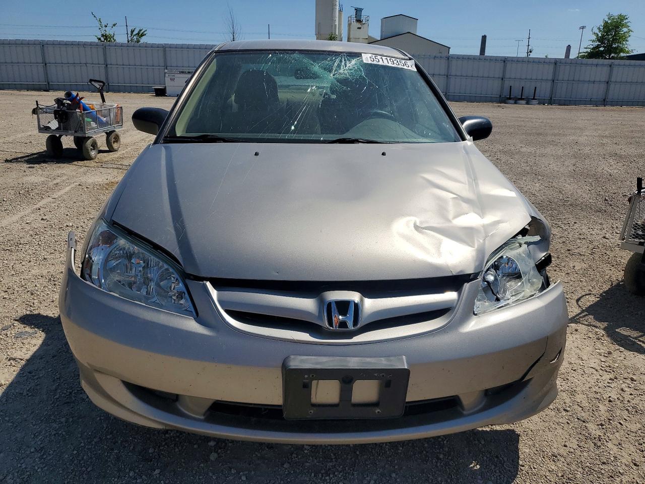 2004 Honda Civic Lx Silver vin: 1HGES16594L023906