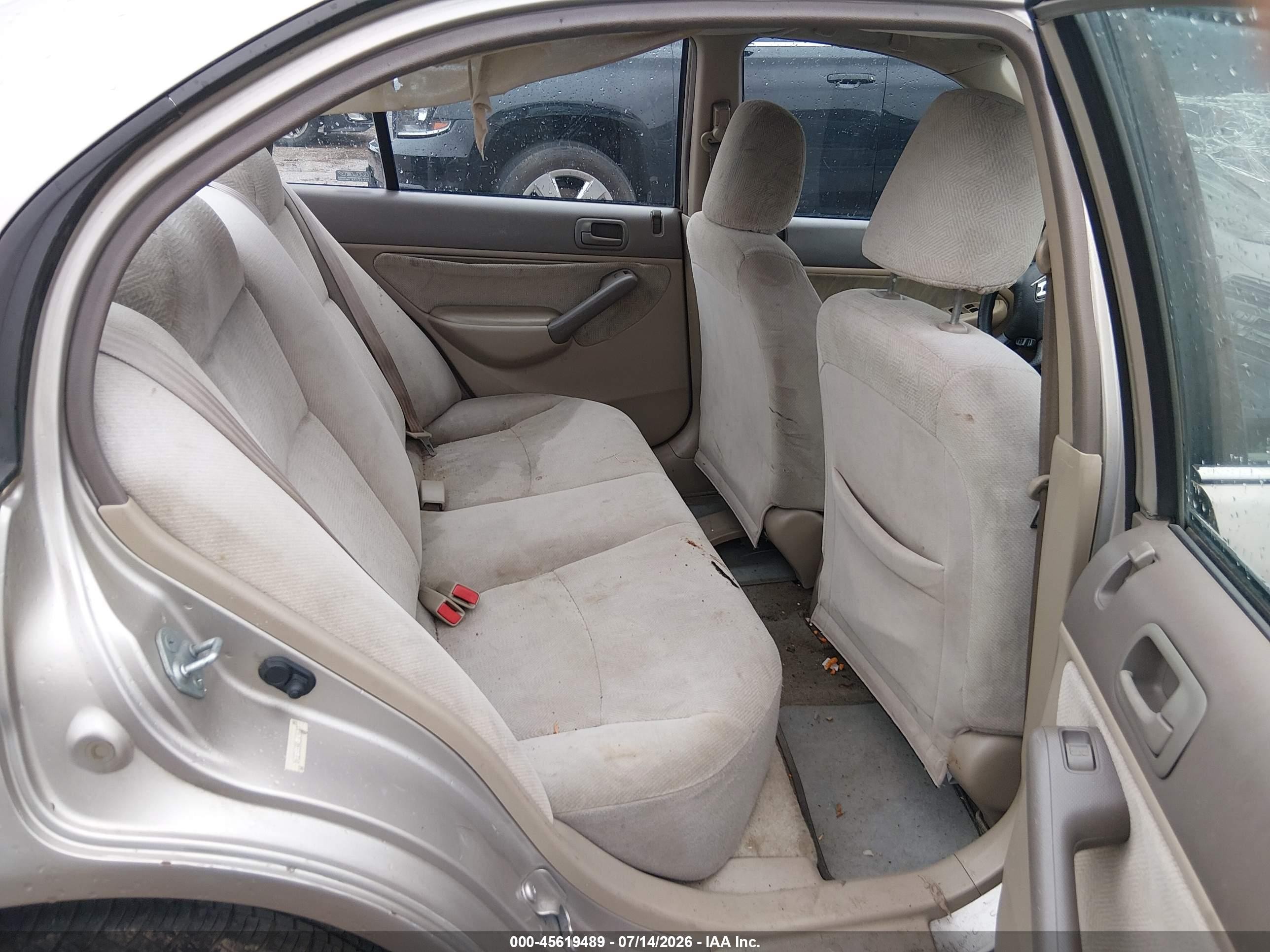 2001 Honda Civic Lx Beige vin: 1HGES165X1L028687