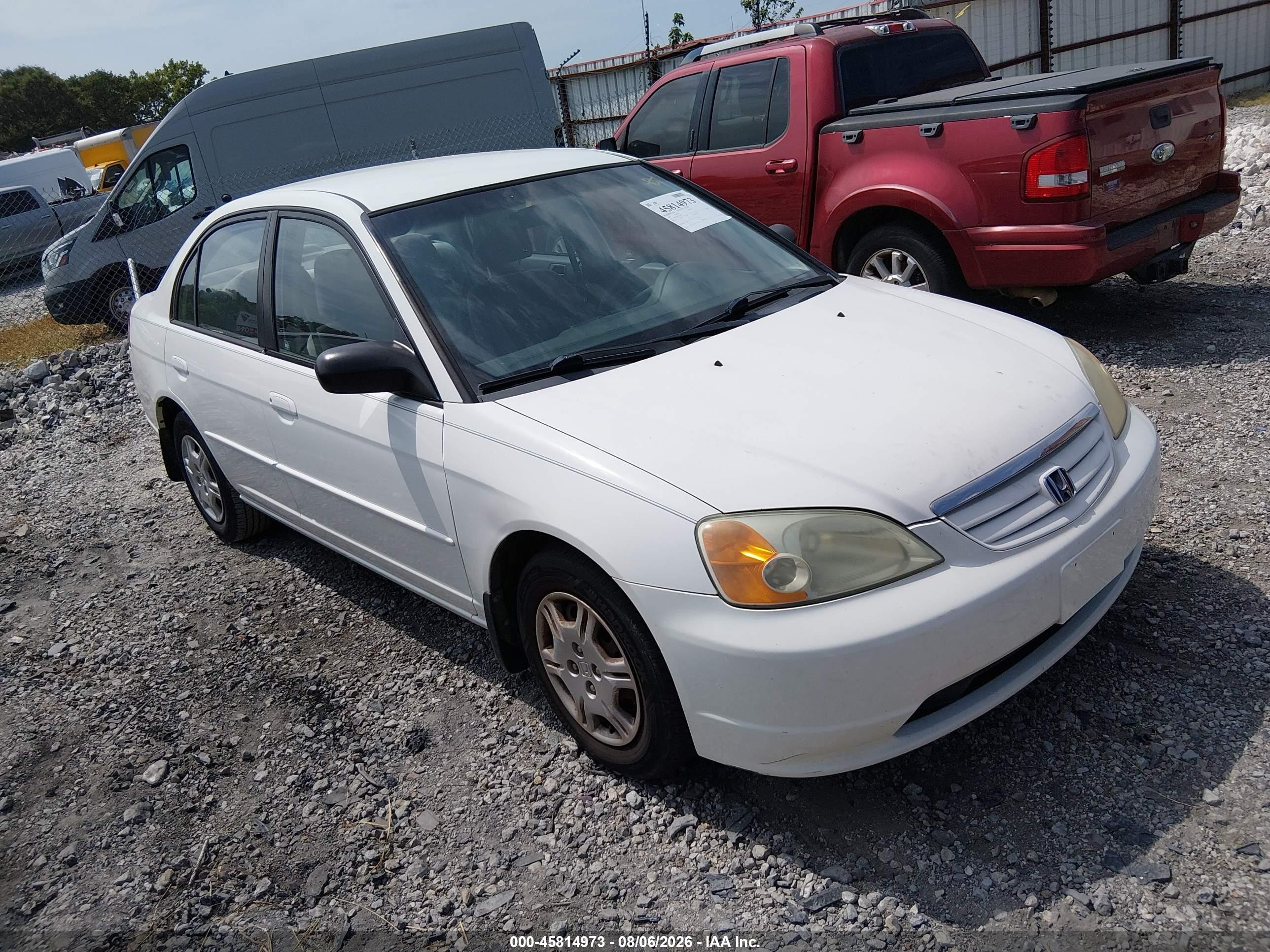 2002 Honda Civic Lx Белый vin: 1HGES165X2L046673