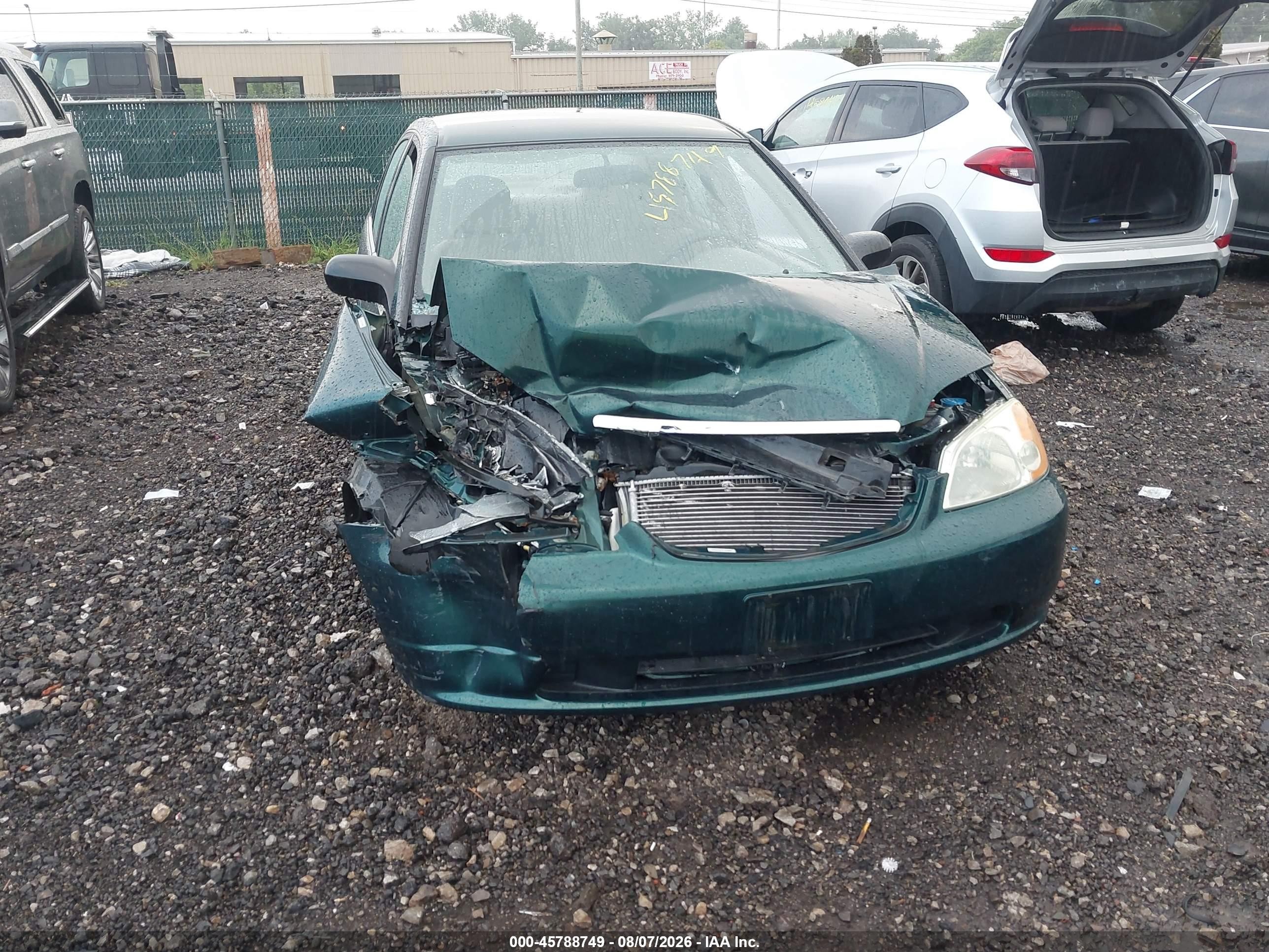 2002 Honda Civic Lx Green vin: 1HGES165X2L048083
