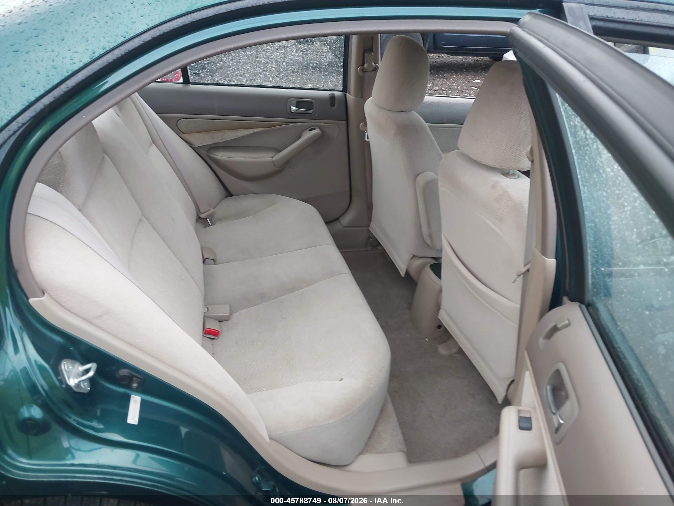 2002 Honda Civic Lx Green vin: 1HGES165X2L048083