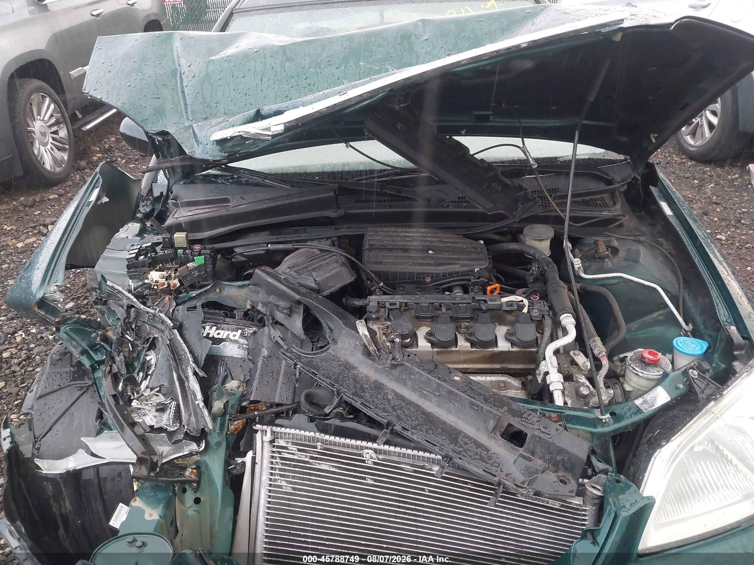 2002 Honda Civic Lx Green vin: 1HGES165X2L048083