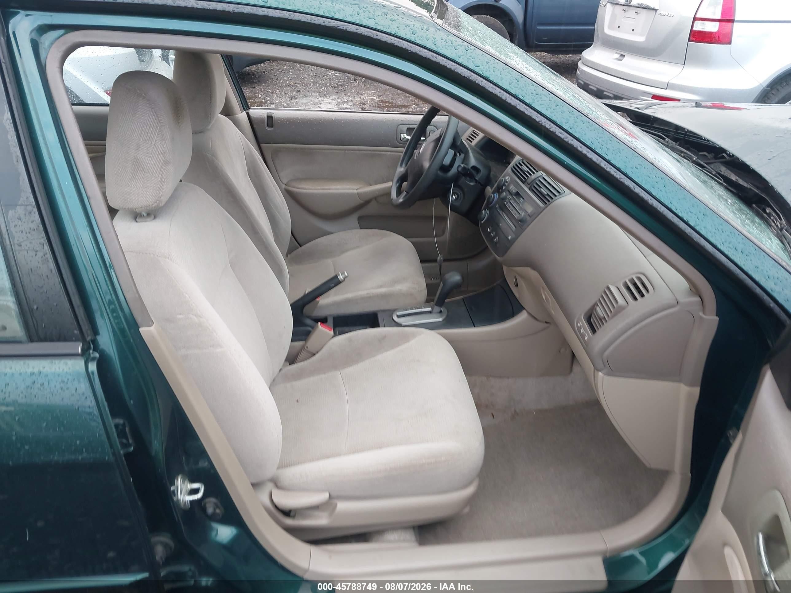 2002 Honda Civic Lx Green vin: 1HGES165X2L048083