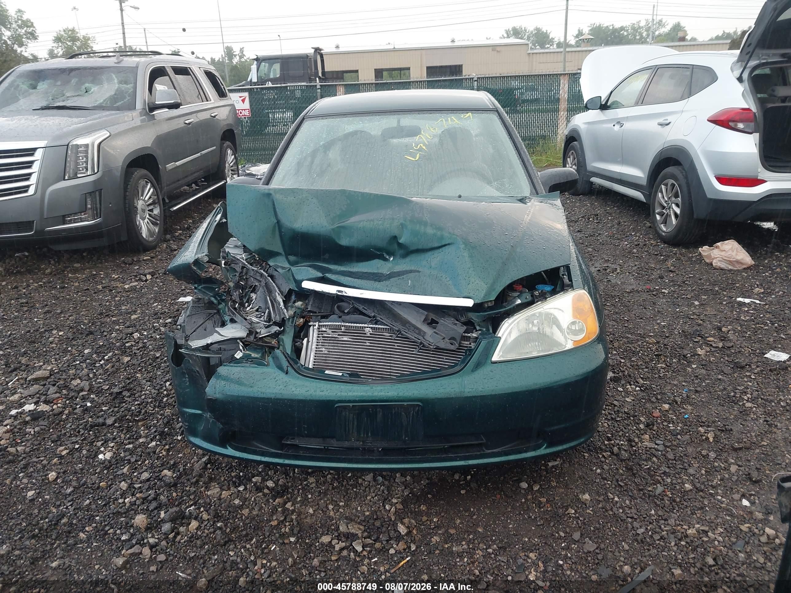 2002 Honda Civic Lx Green vin: 1HGES165X2L048083