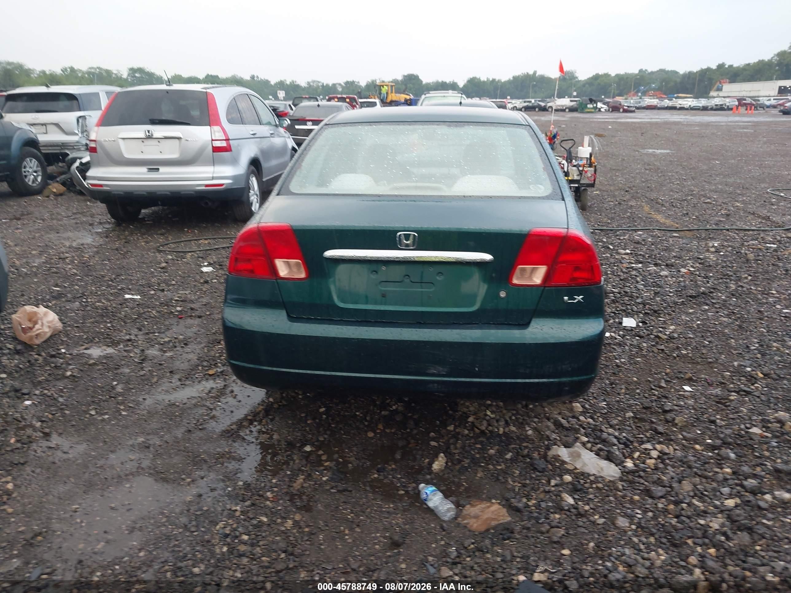 2002 Honda Civic Lx Green vin: 1HGES165X2L048083