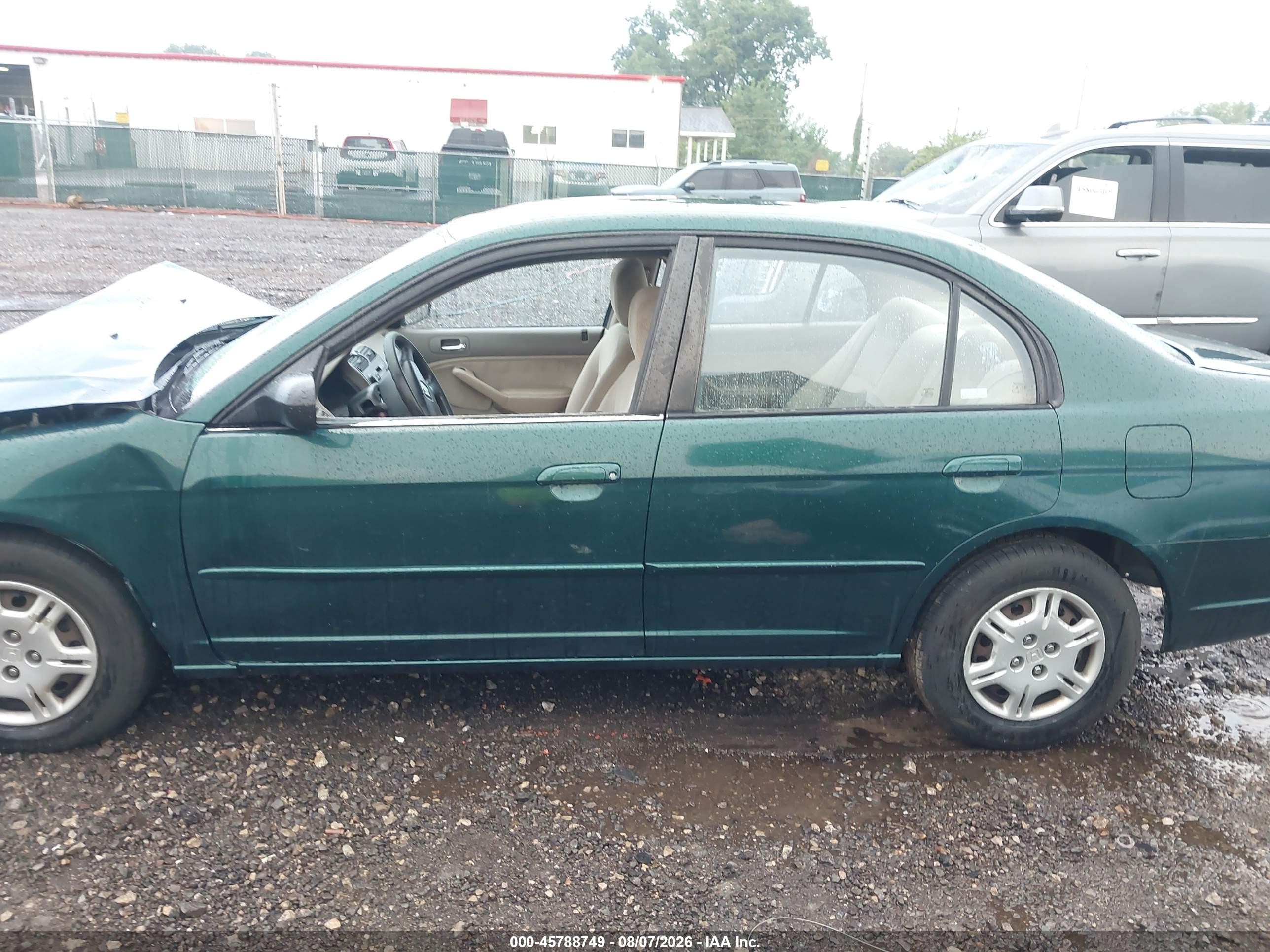 2002 Honda Civic Lx Green vin: 1HGES165X2L048083