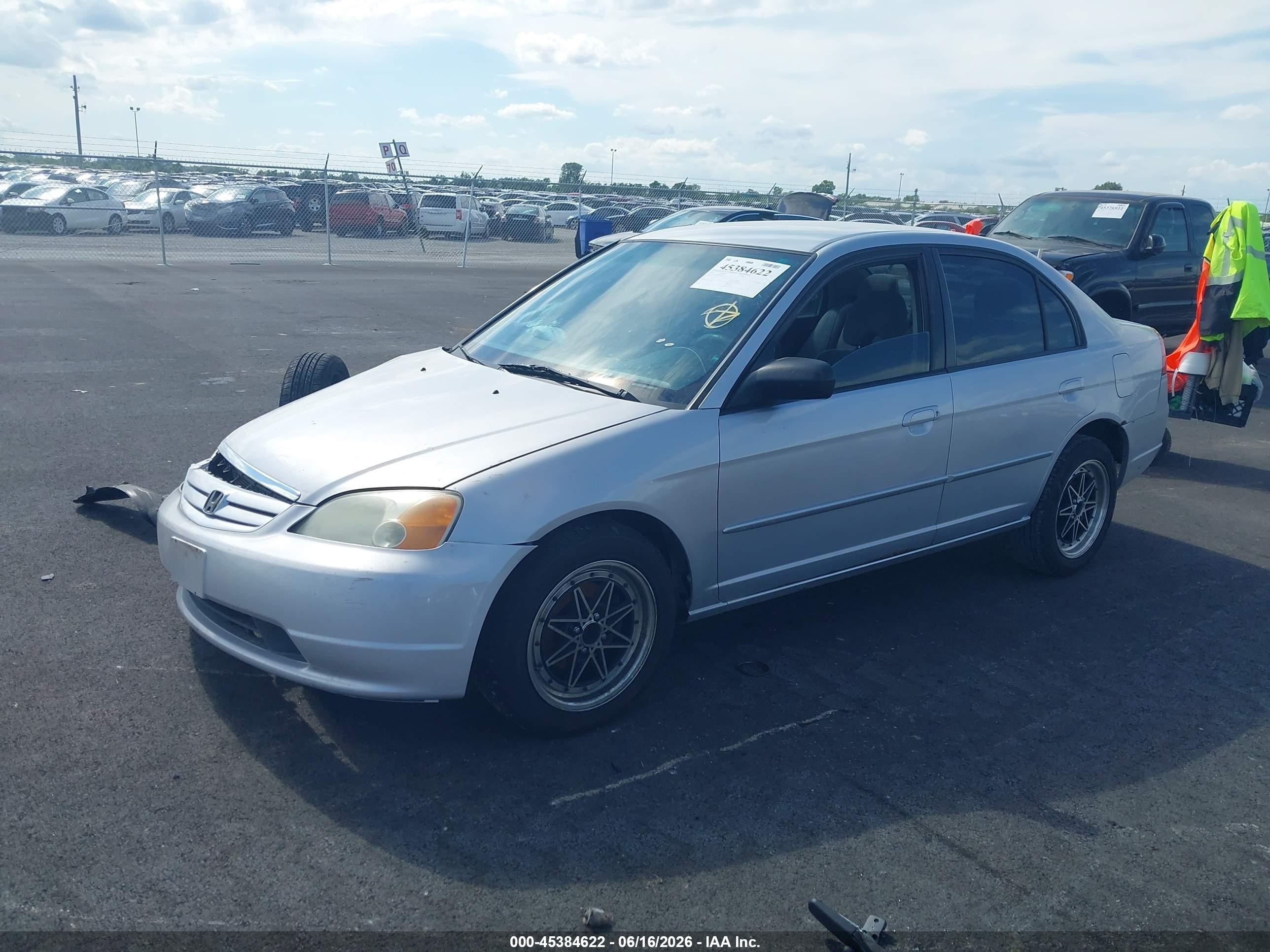 2003 Honda Civic Lx Silver vin: 1HGES165X3L031043