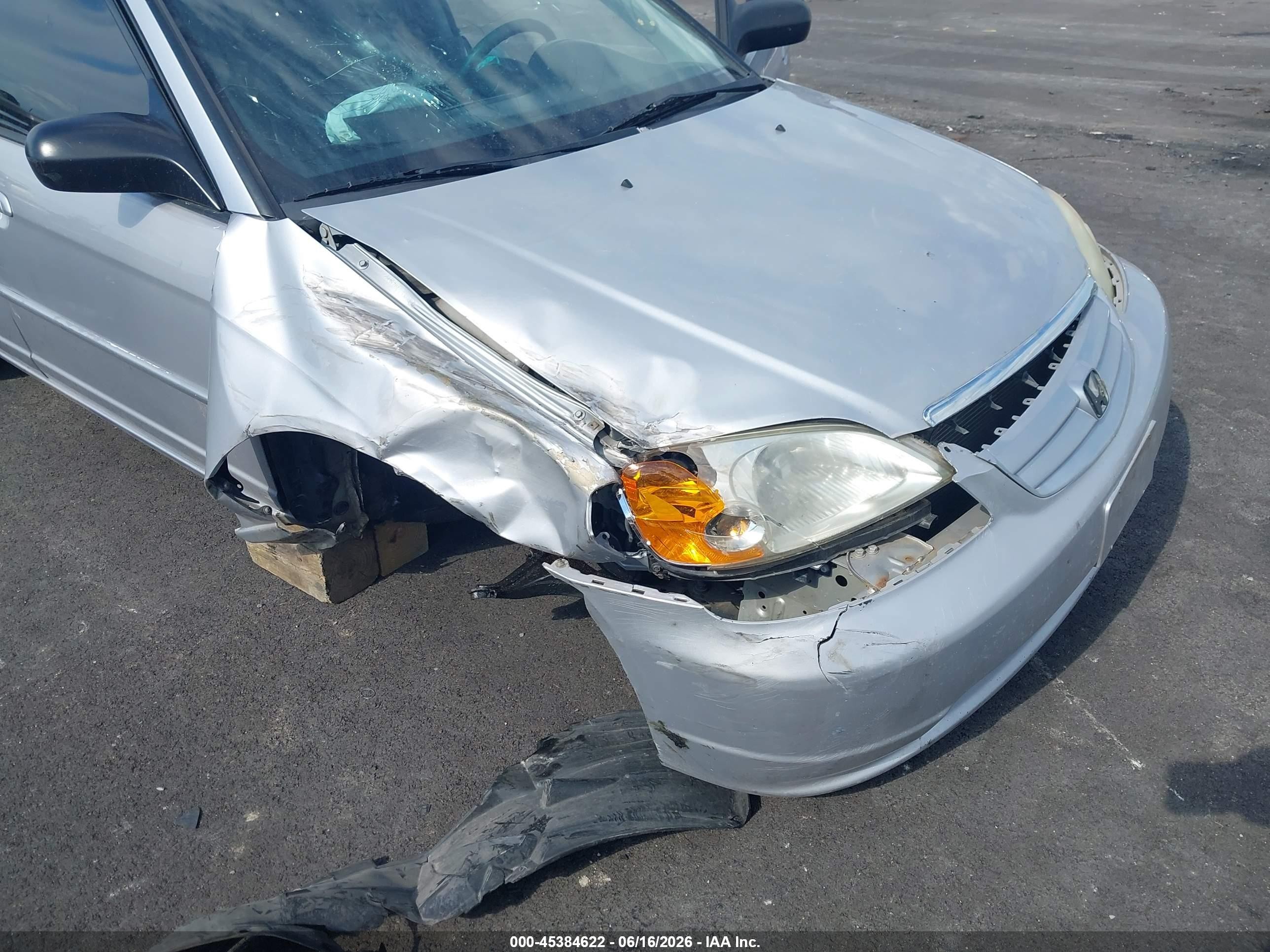 2003 Honda Civic Lx Silver vin: 1HGES165X3L031043