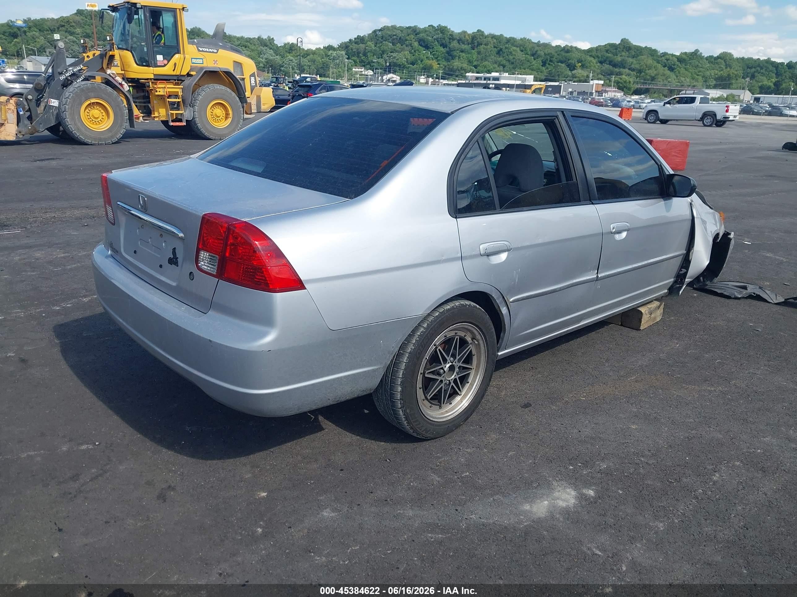 2003 Honda Civic Lx Silver vin: 1HGES165X3L031043
