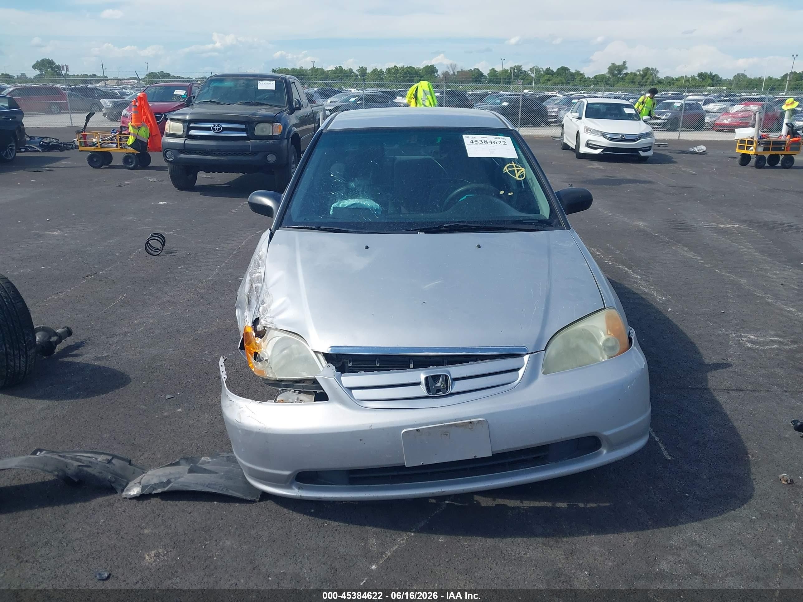 2003 Honda Civic Lx Silver vin: 1HGES165X3L031043