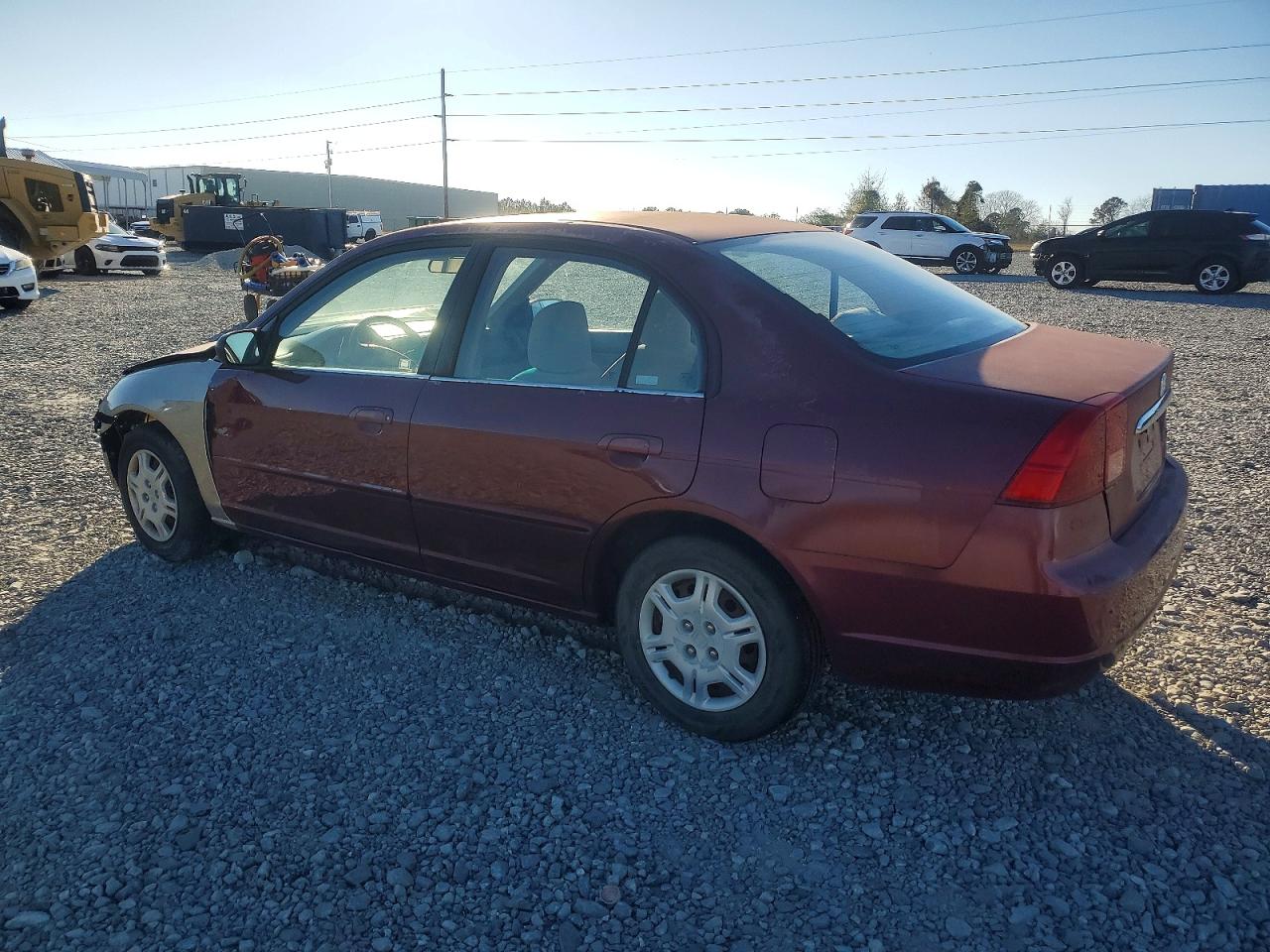 2002 Honda Civic Lx Burgundy vin: 1HGES16602L034069