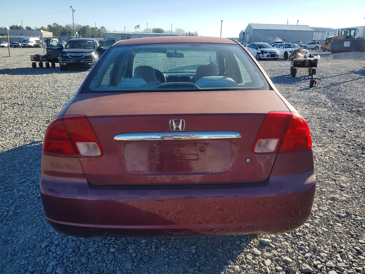2002 Honda Civic Lx Burgundy vin: 1HGES16602L034069