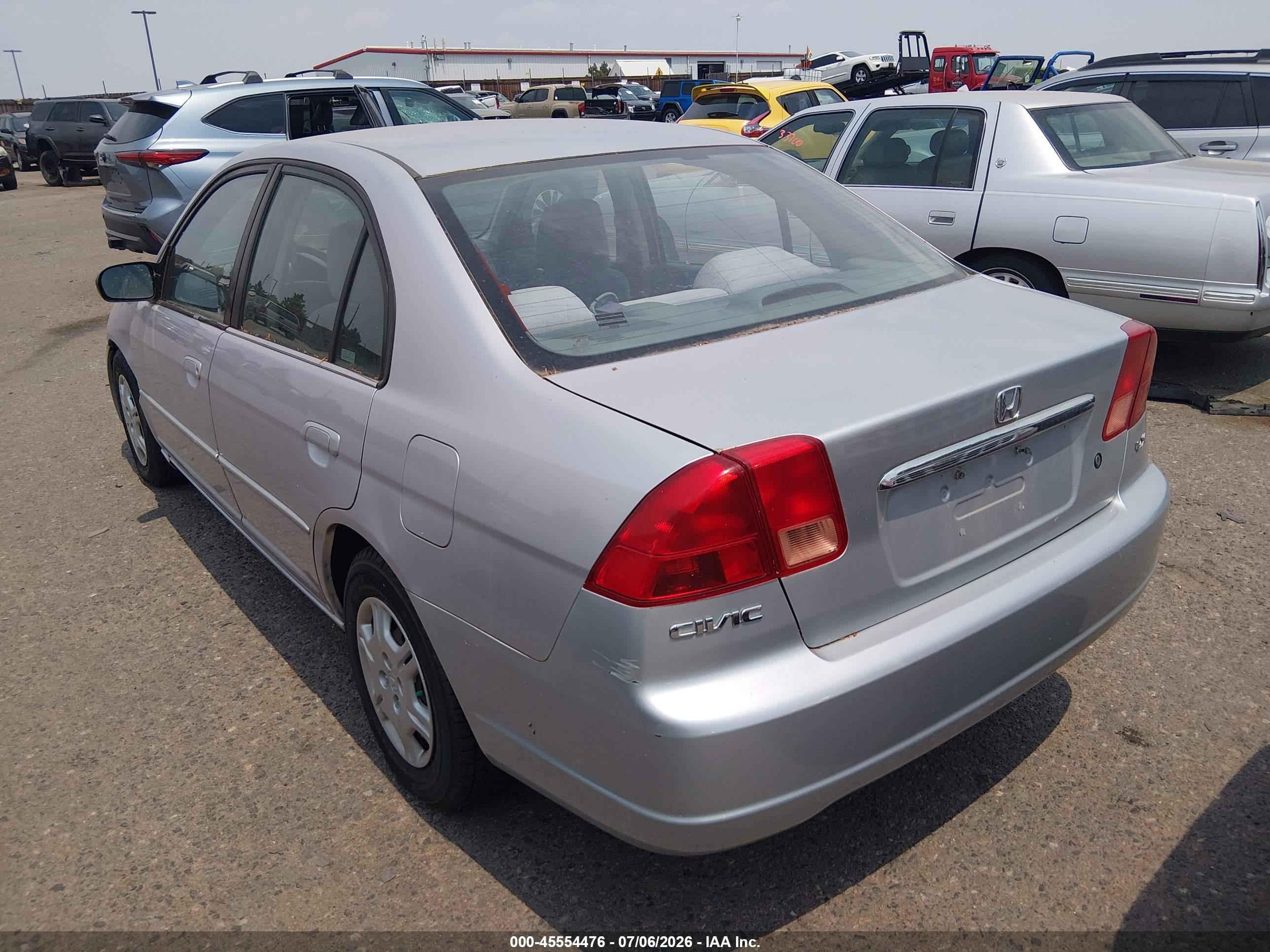 2002 Honda Civic Lx Silver vin: 1HGES16642L018831