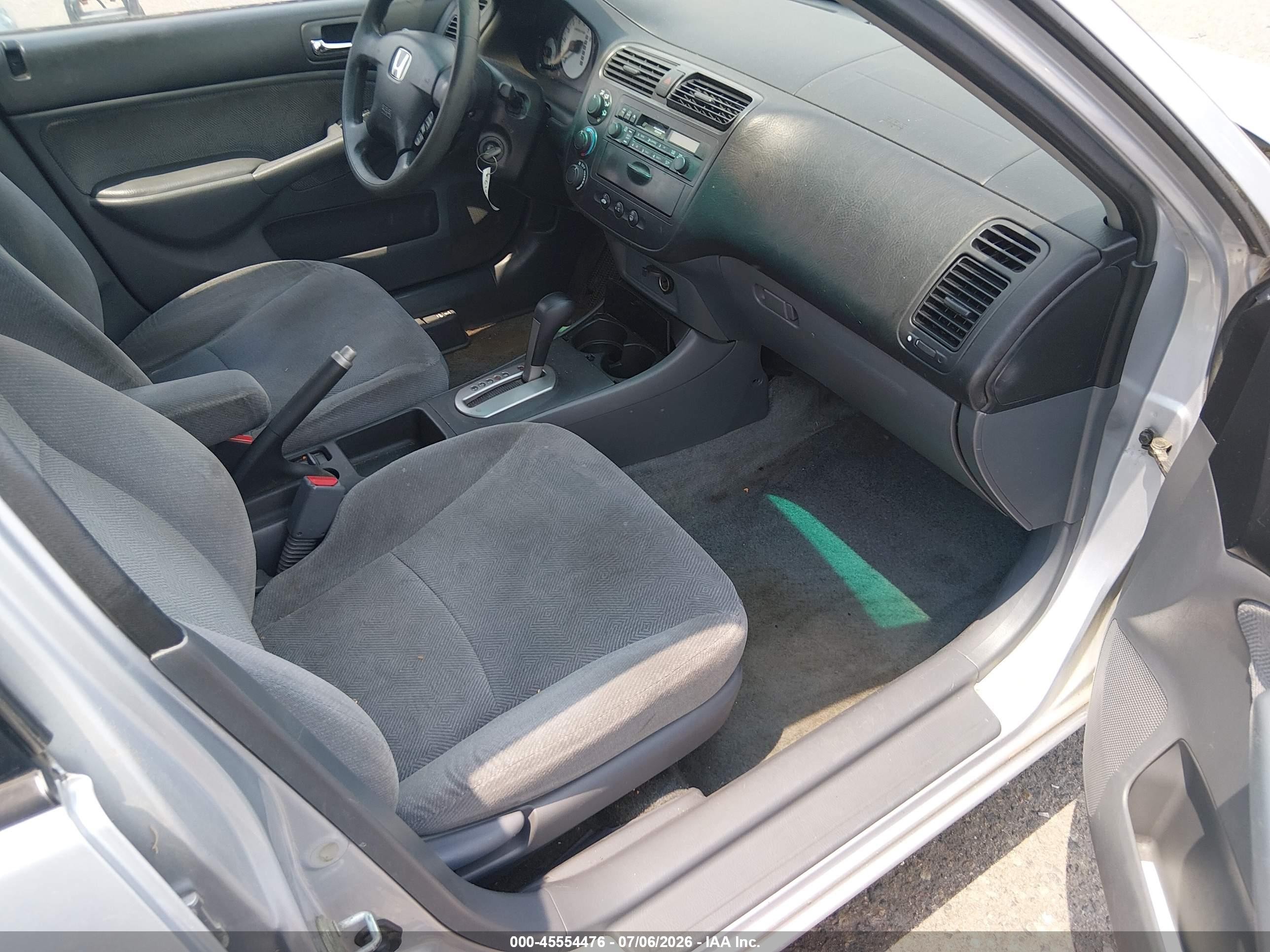 2002 Honda Civic Lx Silver vin: 1HGES16642L018831