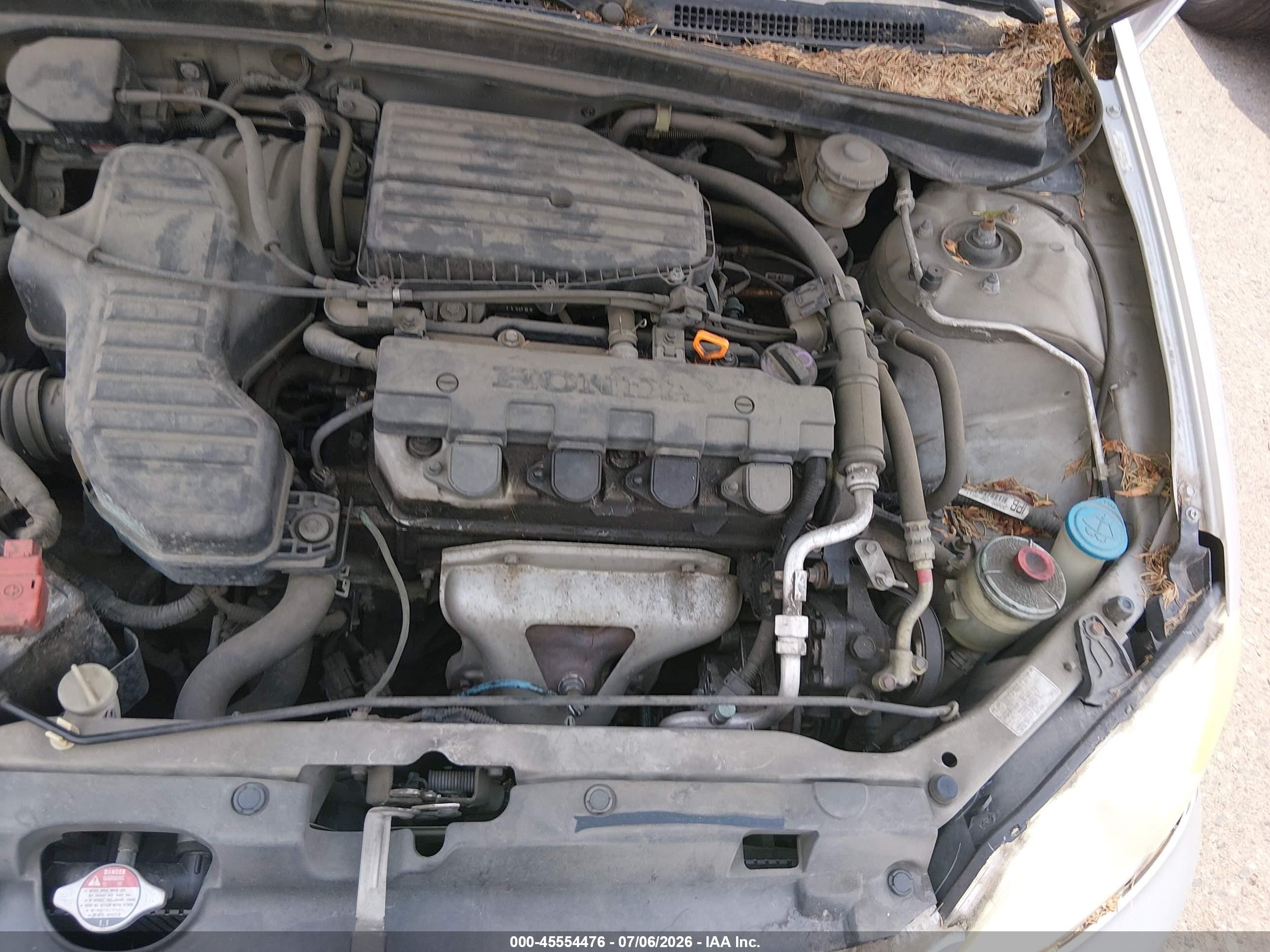 2002 Honda Civic Lx Silver vin: 1HGES16642L018831