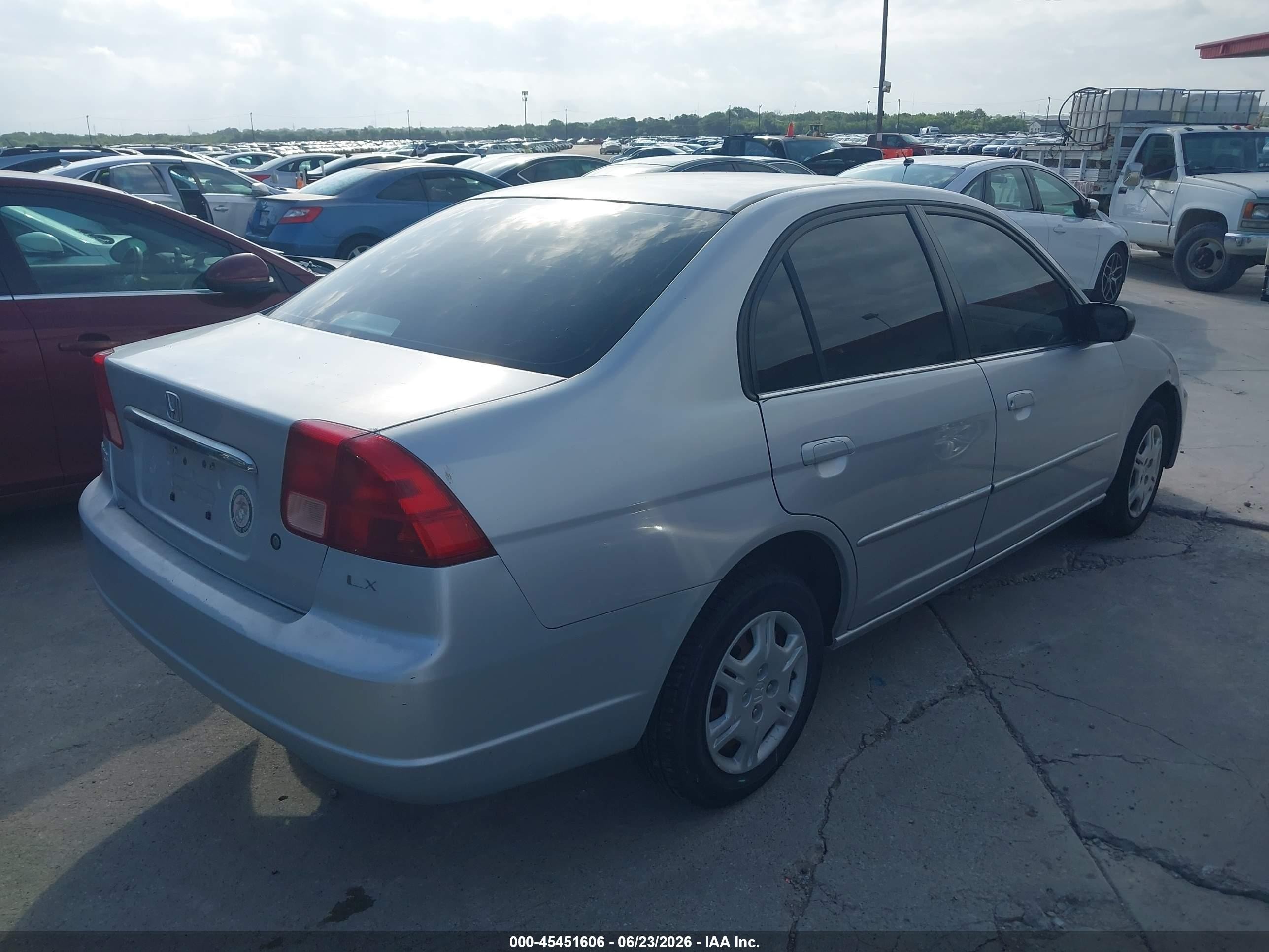 2002 Honda Civic Lx Silver vin: 1HGES16662L012254