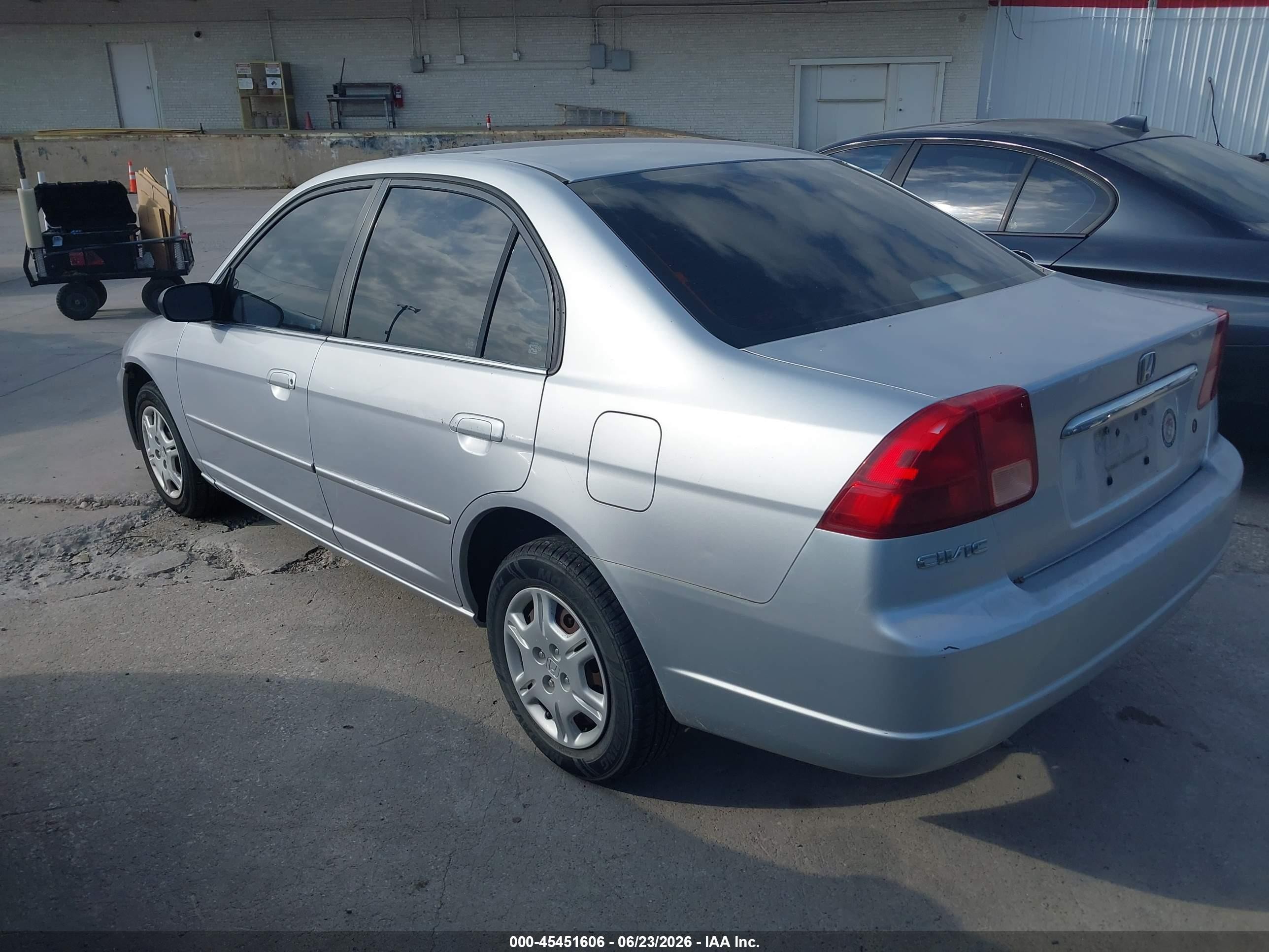 2002 Honda Civic Lx Silver vin: 1HGES16662L012254