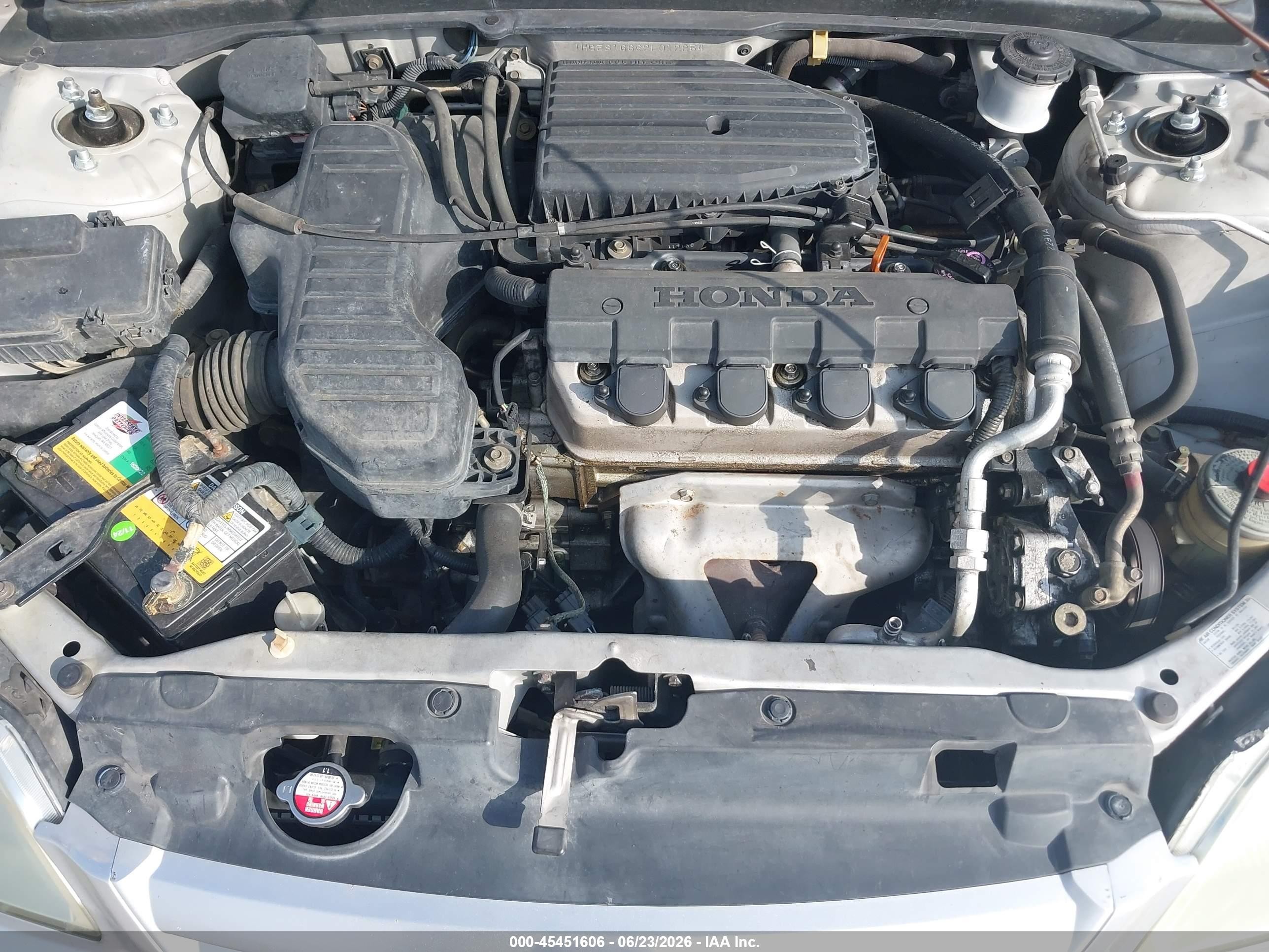 2002 Honda Civic Lx Silver vin: 1HGES16662L012254