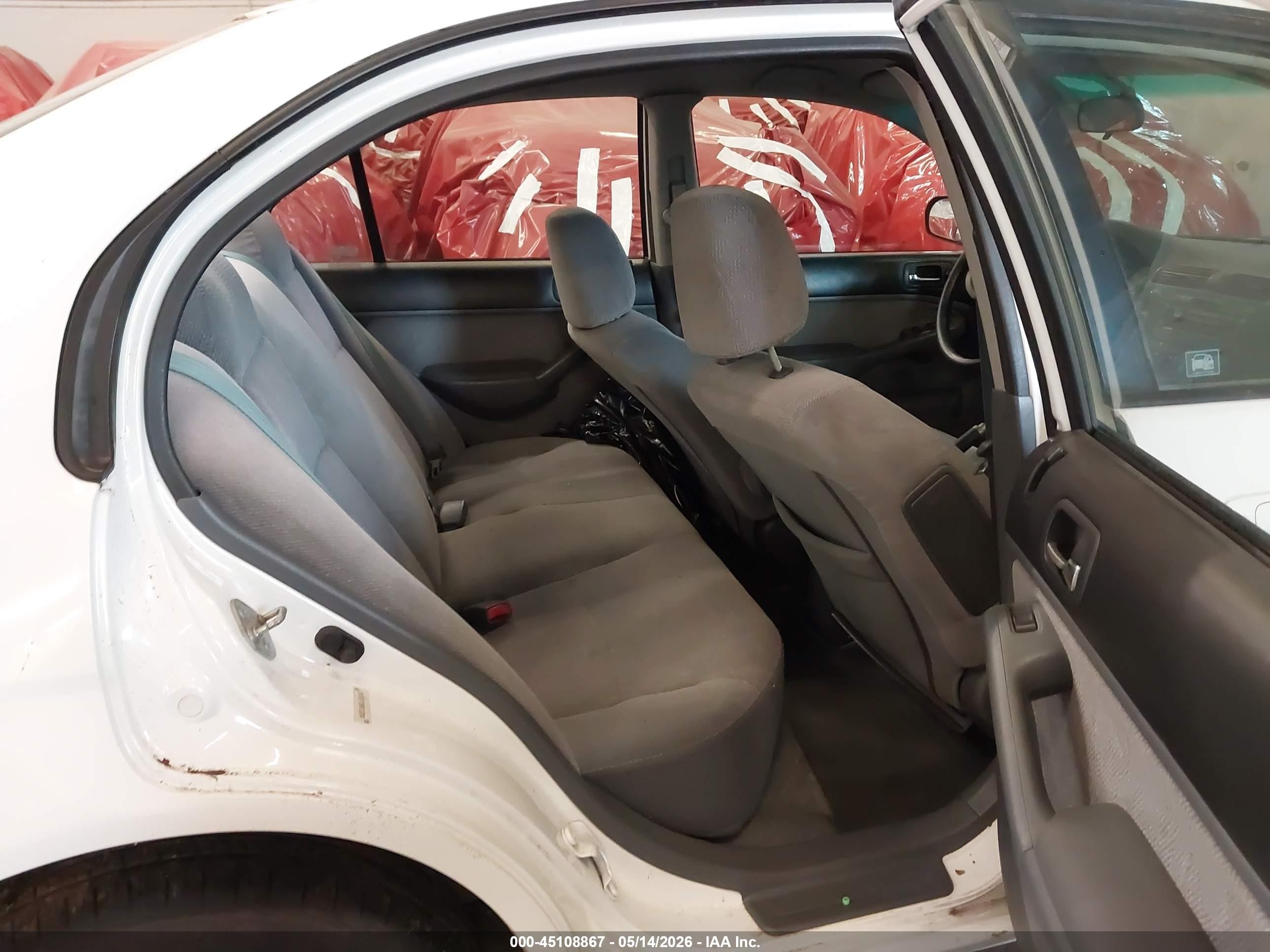 2002 Honda Civic Lx White vin: 1HGES16662L068680