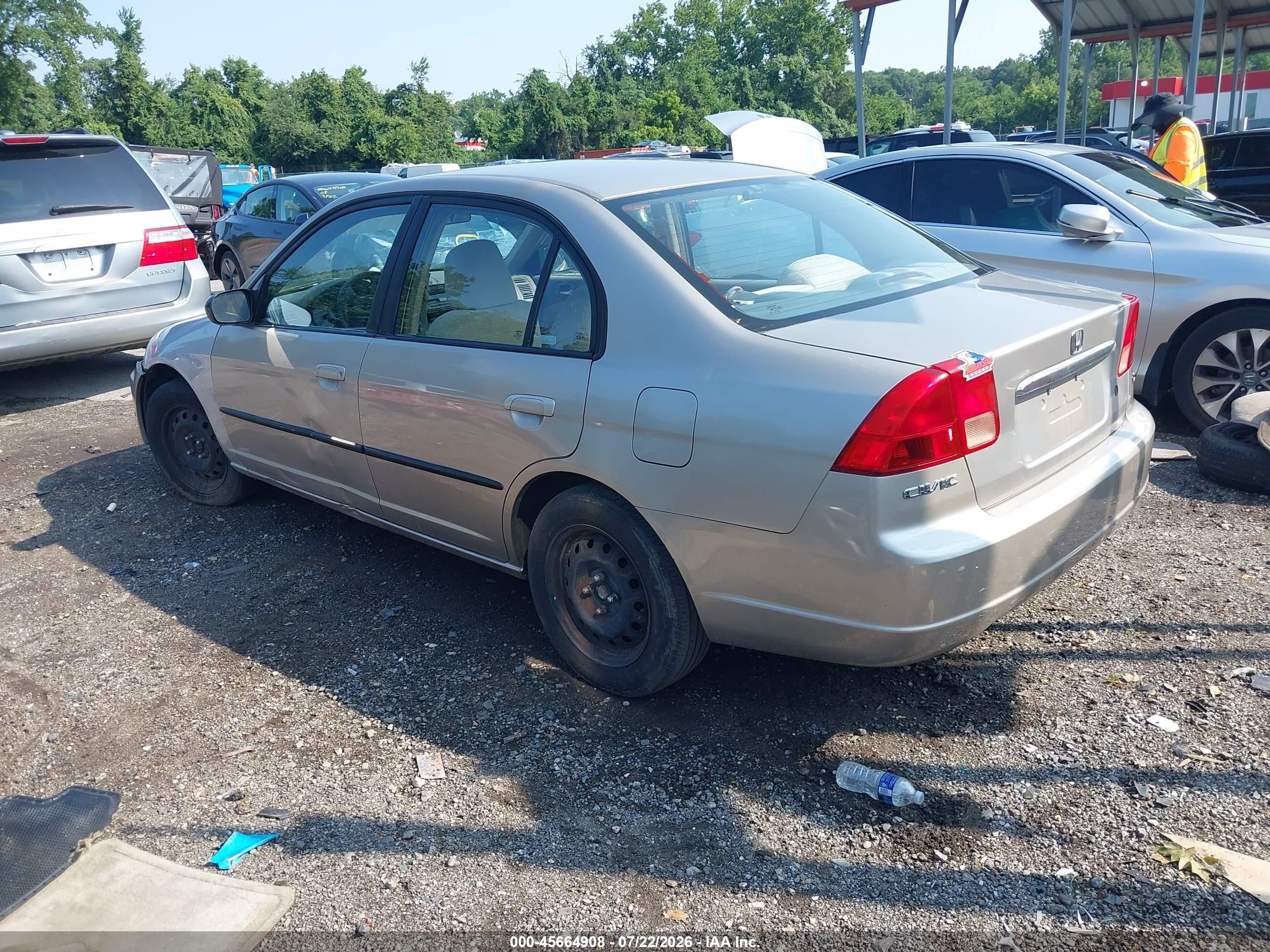 2002 Honda Civic Lx Silver vin: 1HGES16672L078778