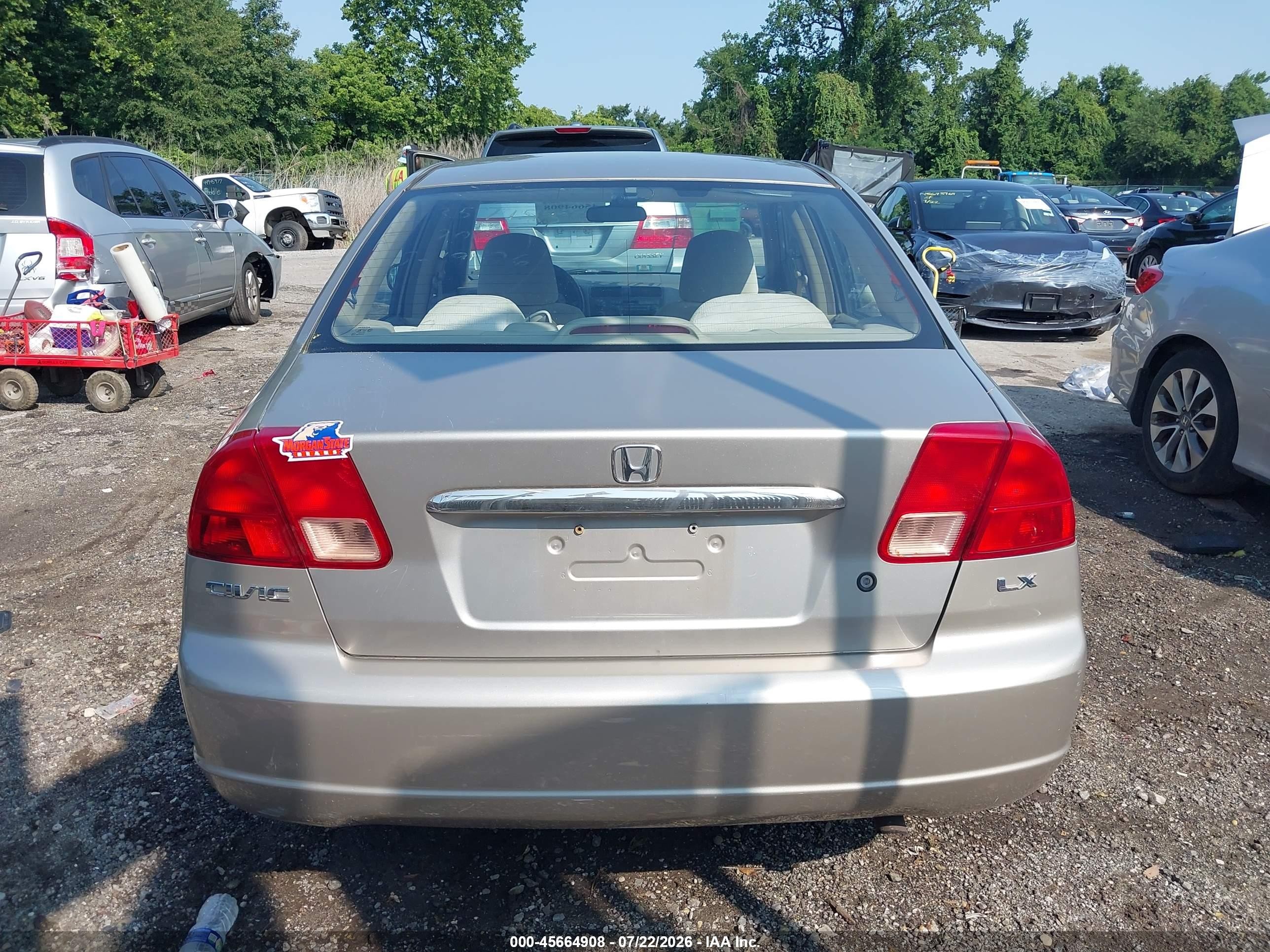 2002 Honda Civic Lx Silver vin: 1HGES16672L078778
