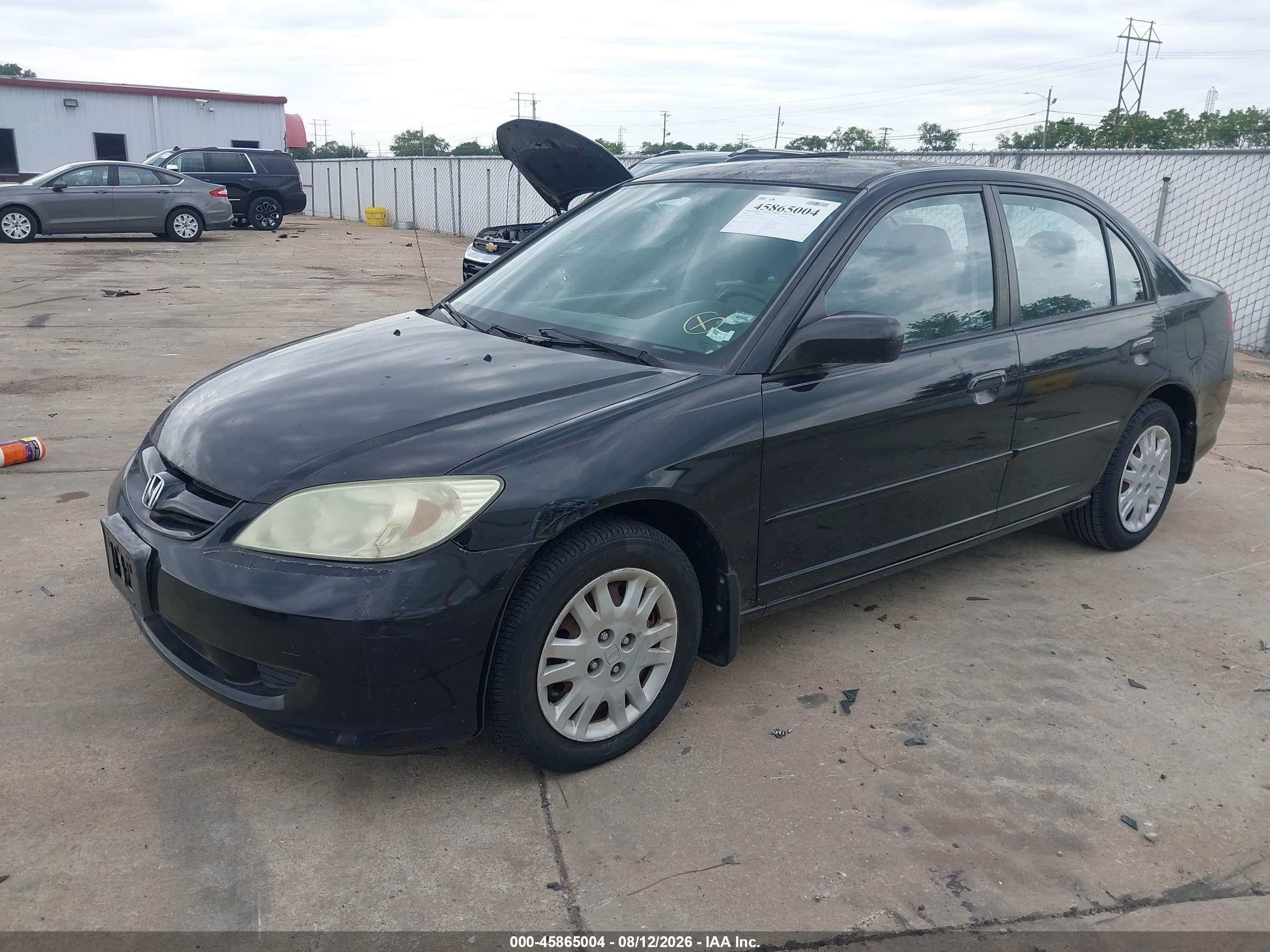 2004 Honda Civic Lx Black vin: 1HGES16674L014792