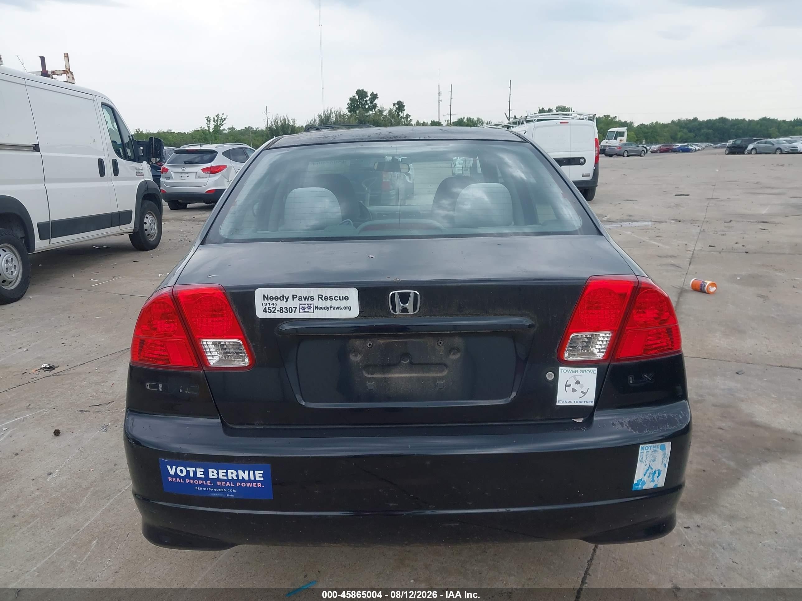 2004 Honda Civic Lx Black vin: 1HGES16674L014792