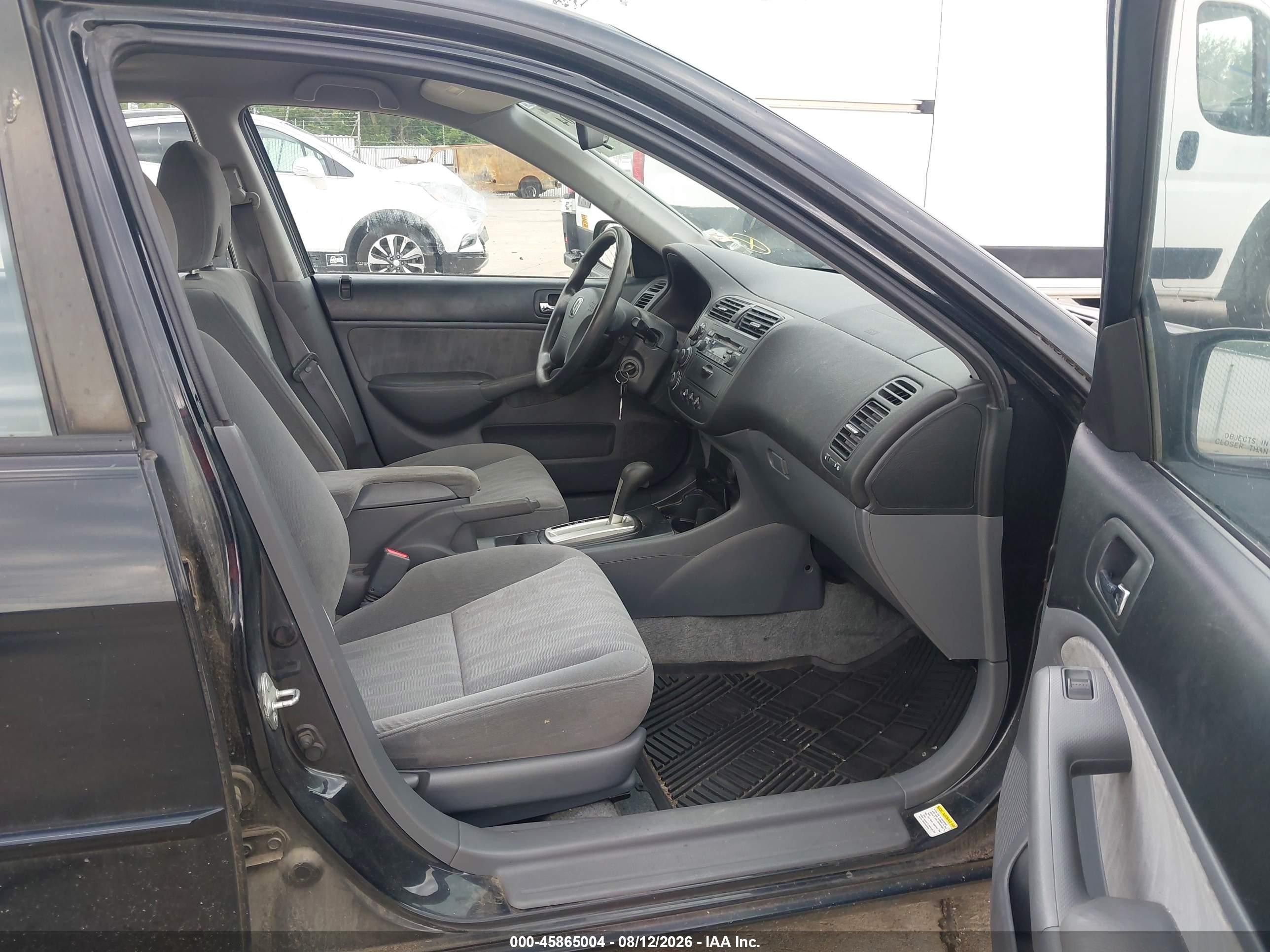 2004 Honda Civic Lx Black vin: 1HGES16674L014792