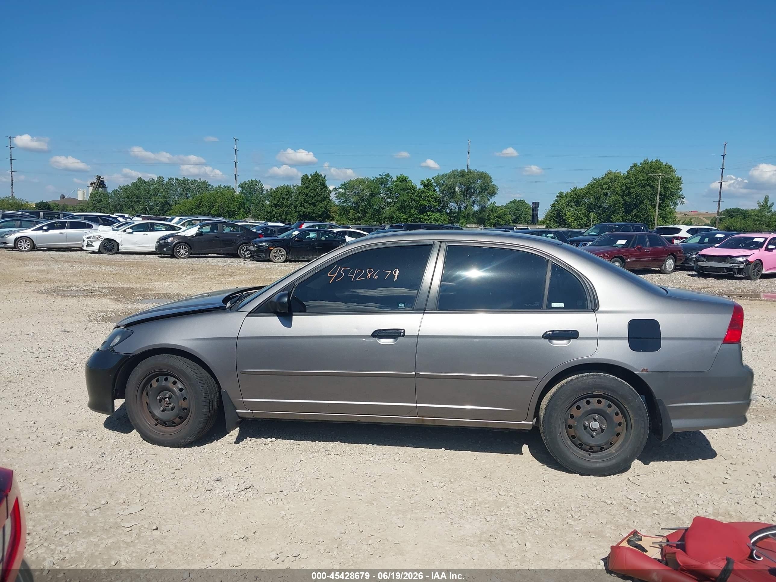 2004 Honda Civic Lx Gray vin: 1HGES16684L001792