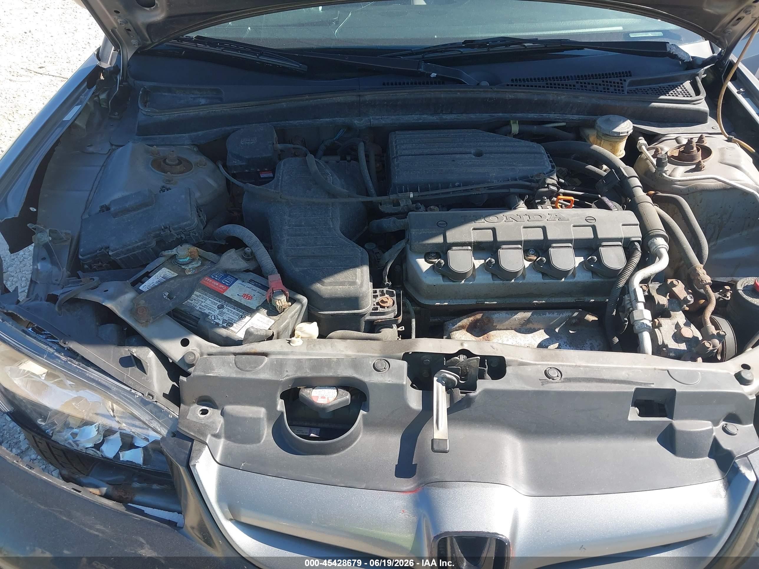 2004 Honda Civic Lx Gray vin: 1HGES16684L001792