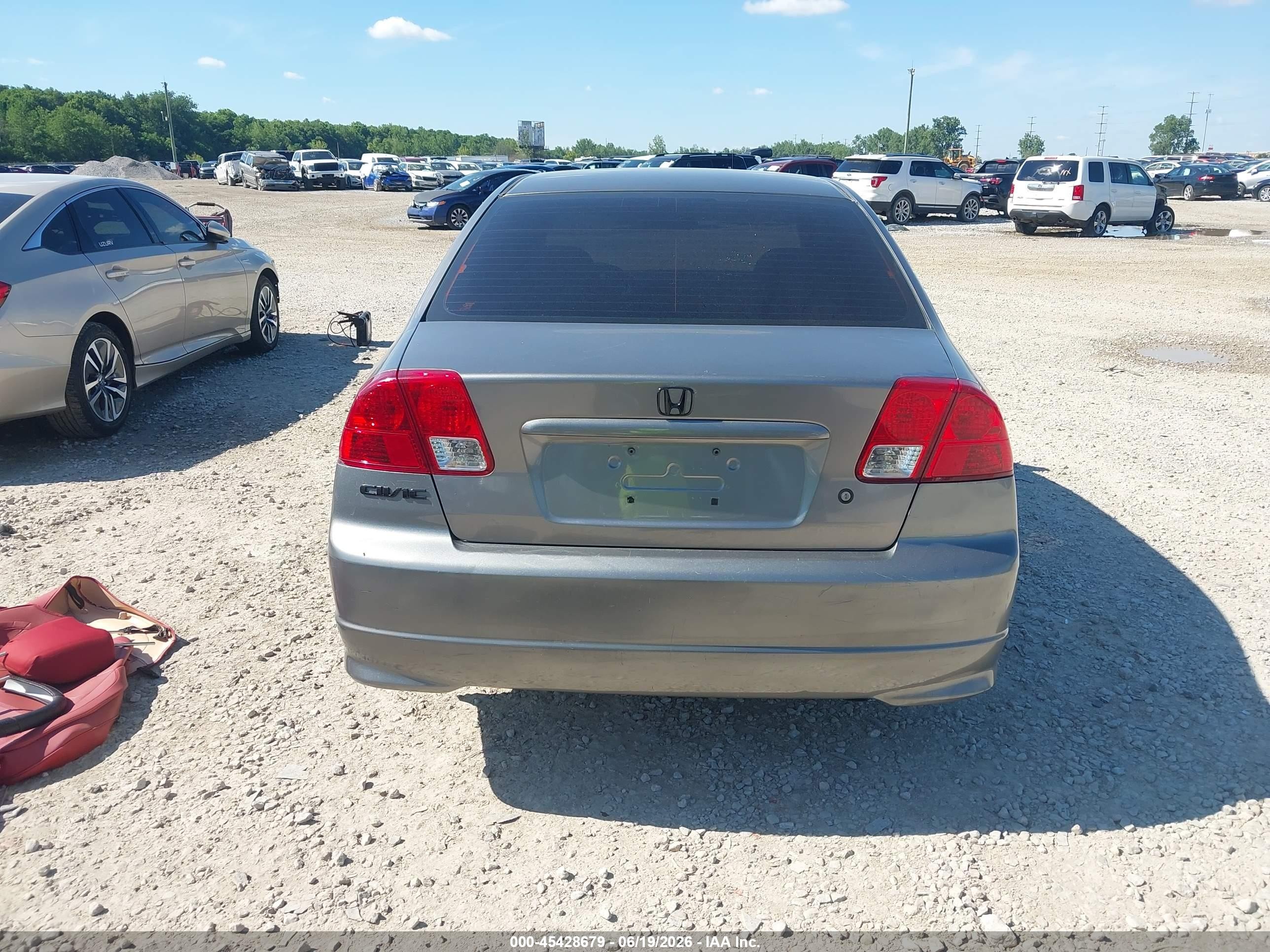 2004 Honda Civic Lx Gray vin: 1HGES16684L001792