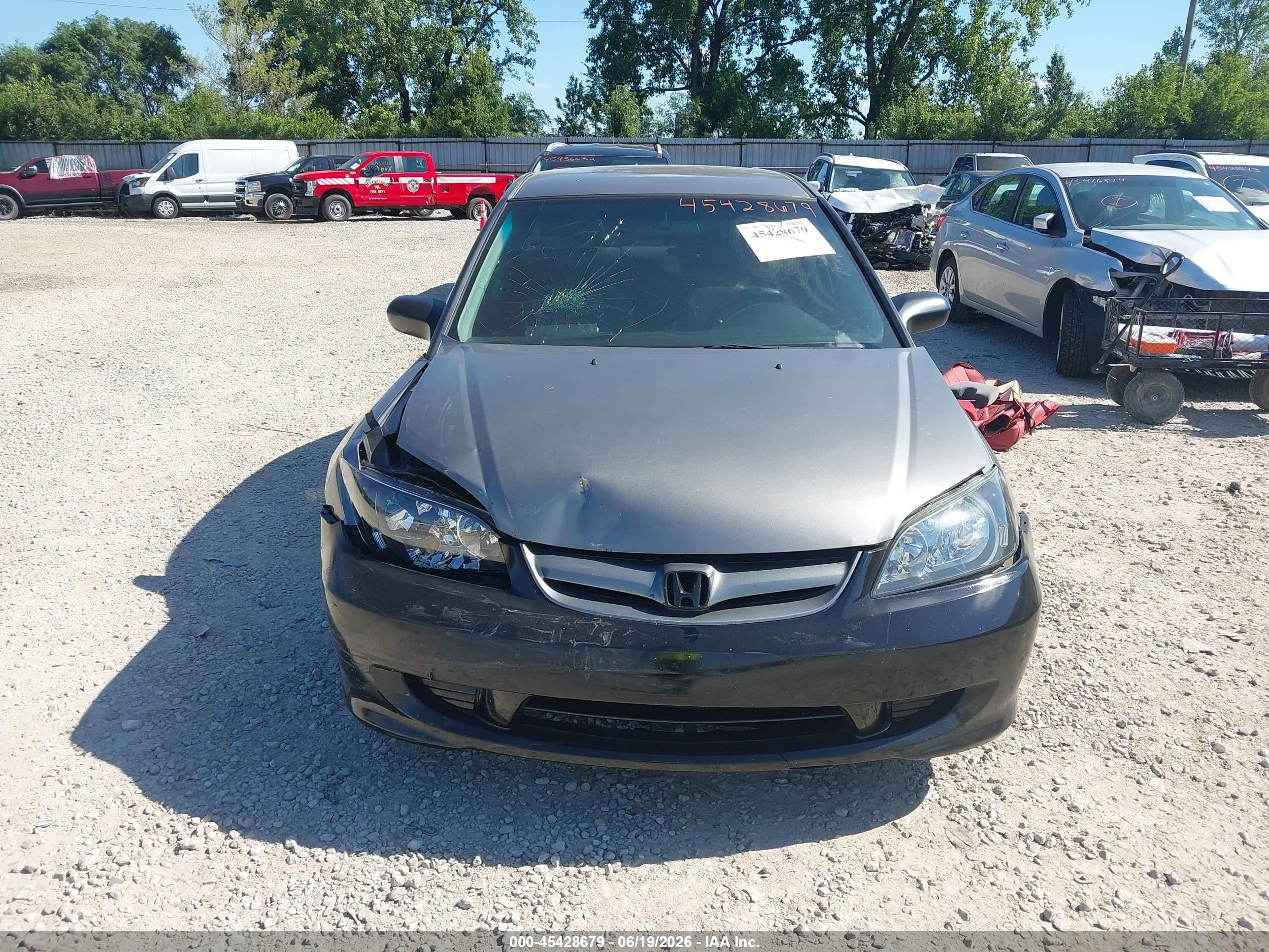 2004 Honda Civic Lx Gray vin: 1HGES16684L001792