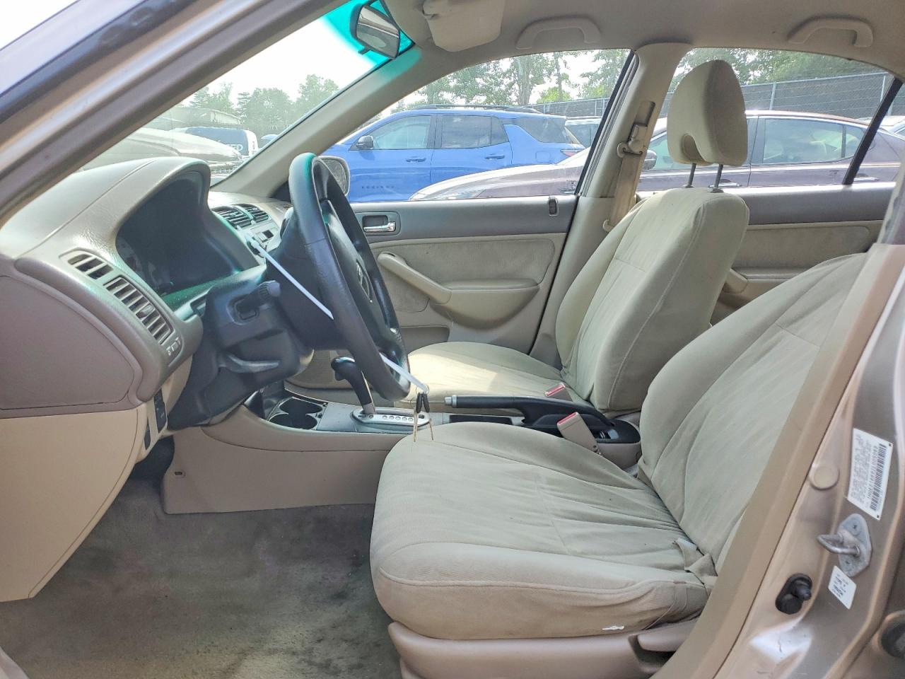 2002 Honda Civic Lx Beige vin: 1HGES16692L005069