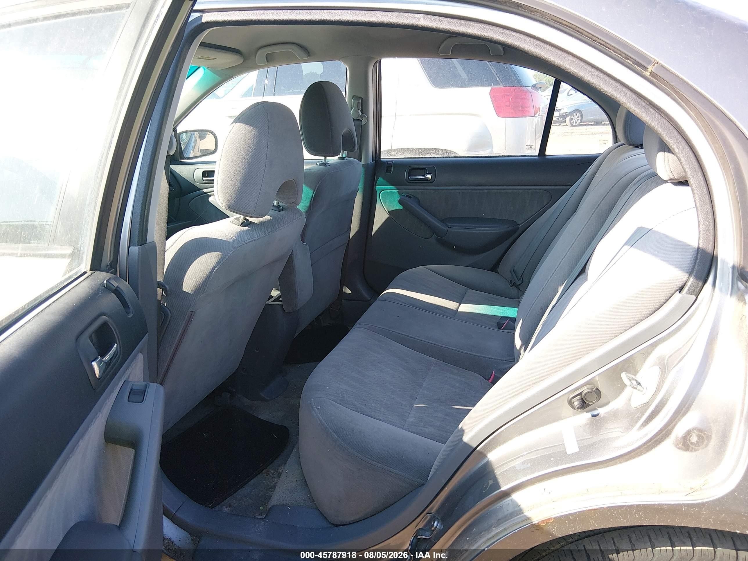 2004 Honda Civic Lx Gray vin: 1HGES166X4L002605