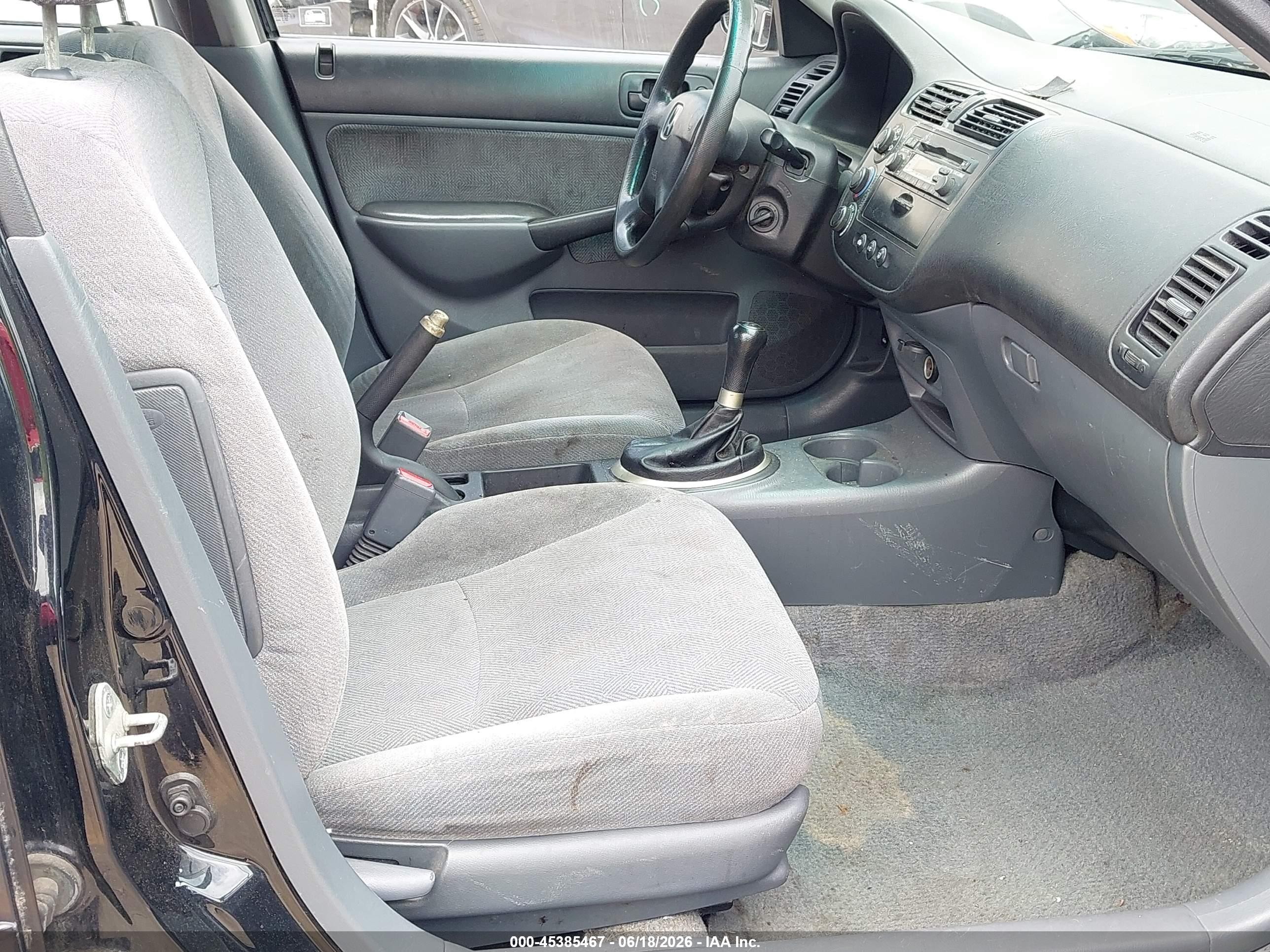 2001 Honda Civic Ex Black vin: 1HGES25711L049999