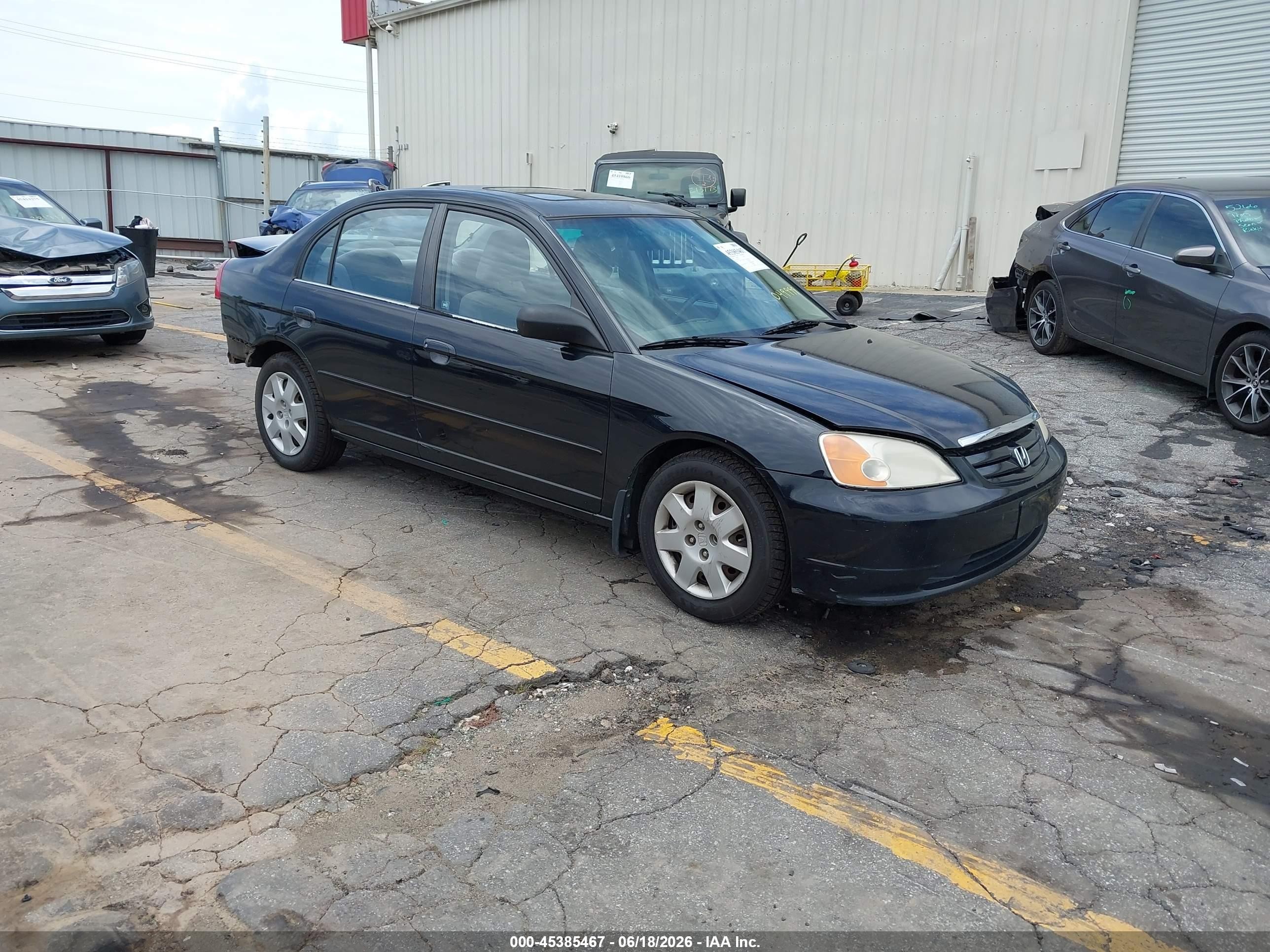 2001 Honda Civic Ex Black vin: 1HGES25711L049999