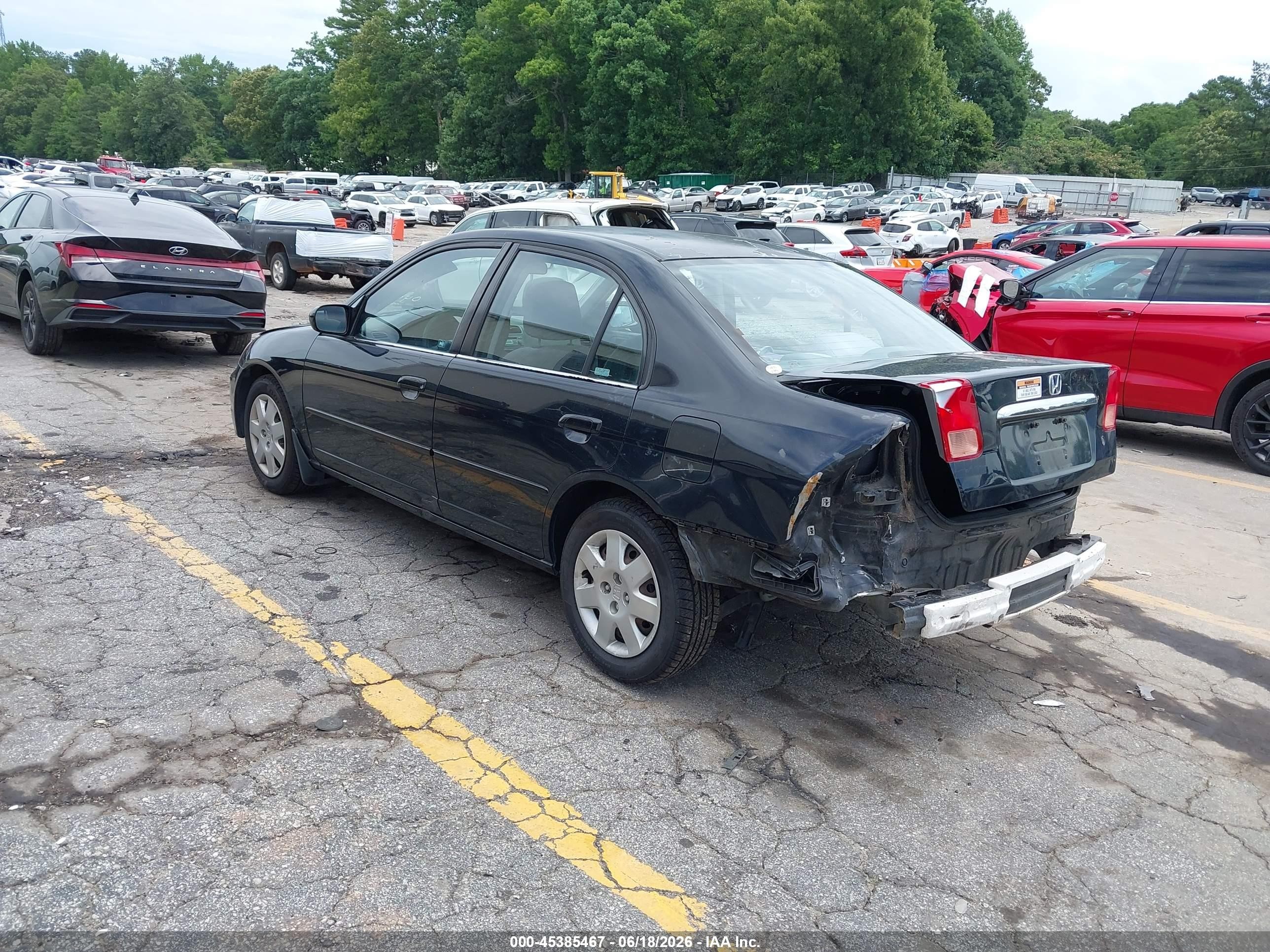 2001 Honda Civic Ex Black vin: 1HGES25711L049999